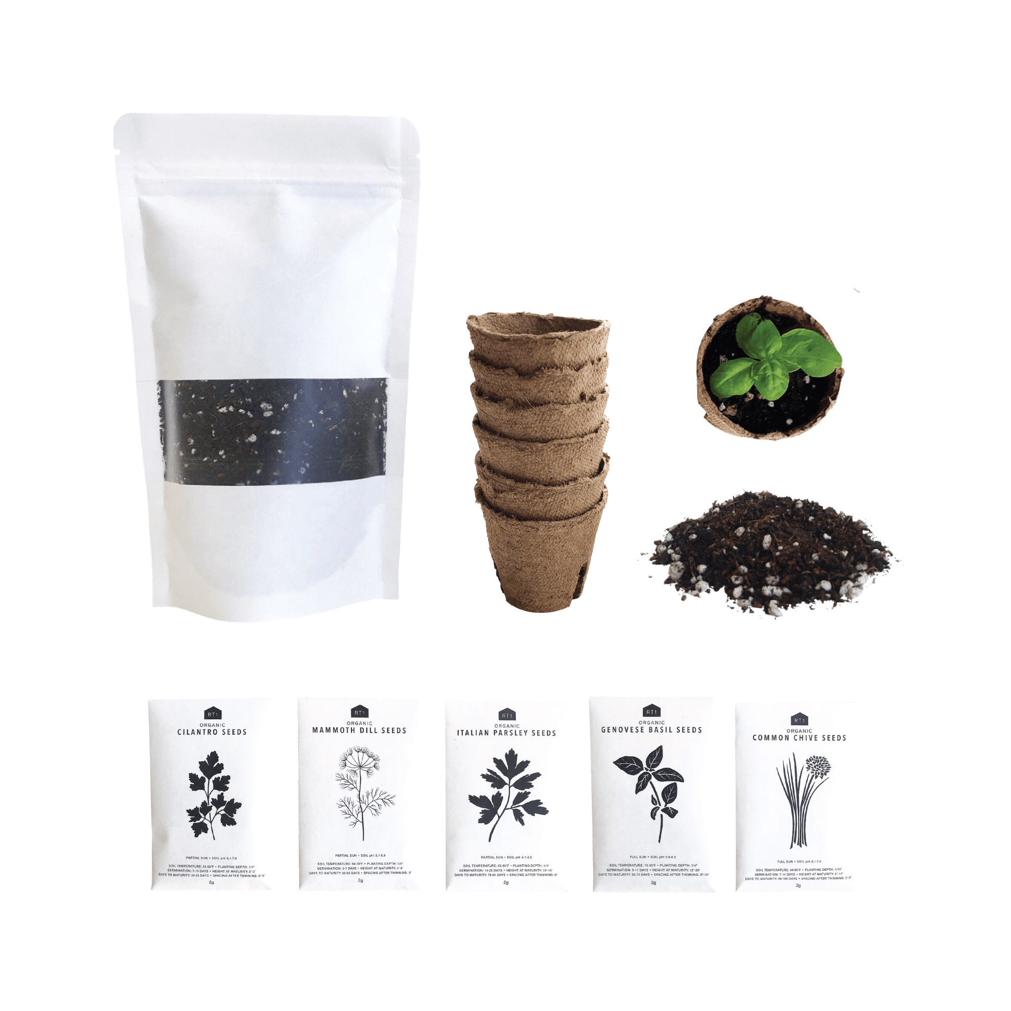 SEED STARTER POTS - SET OF 5