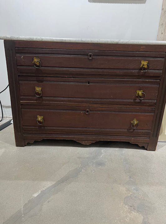 Marble top vintage dresser