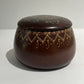 Decorative wood bowl with lid