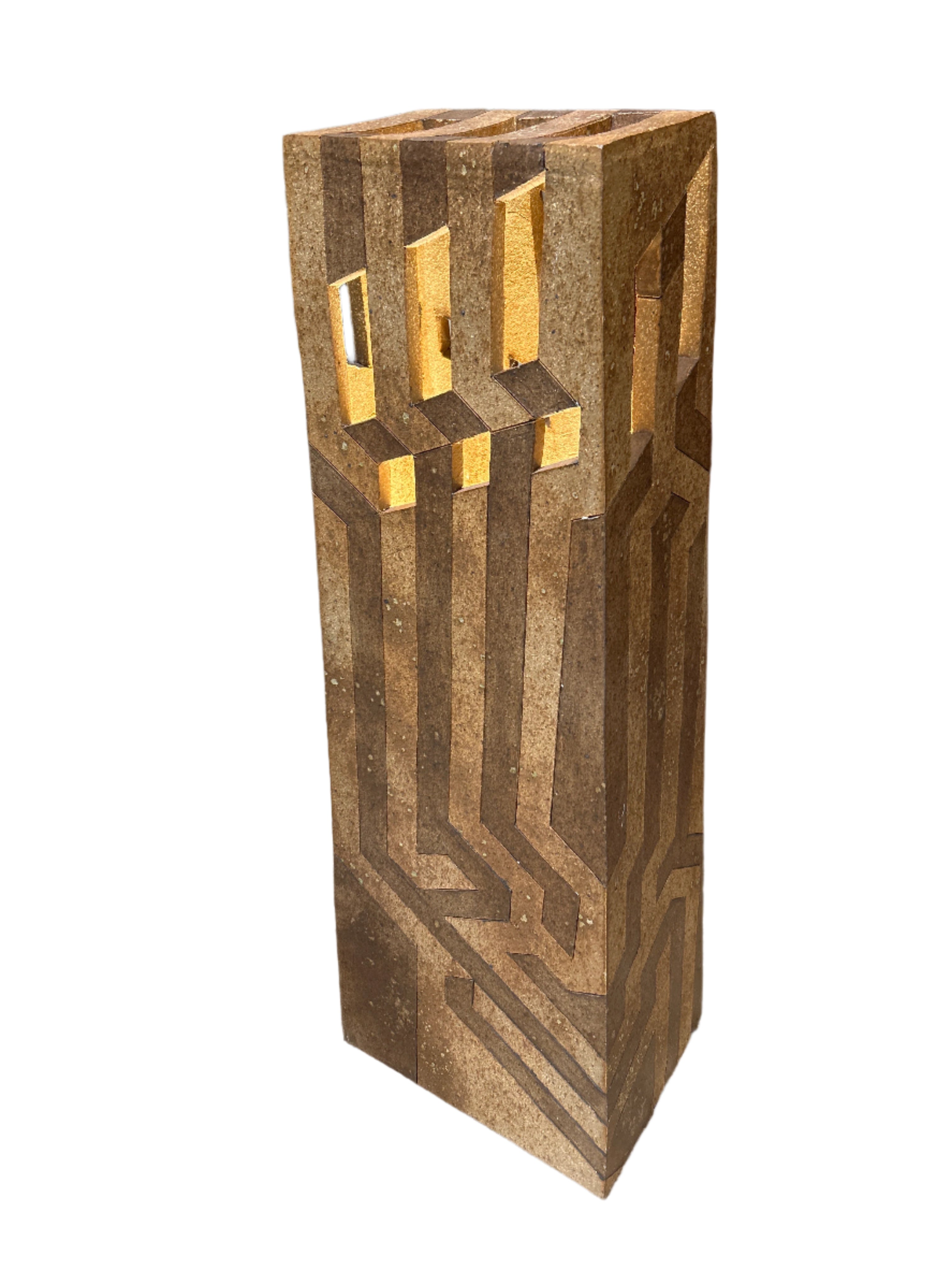 Vintage signed 1960 hand made ceramic lamp