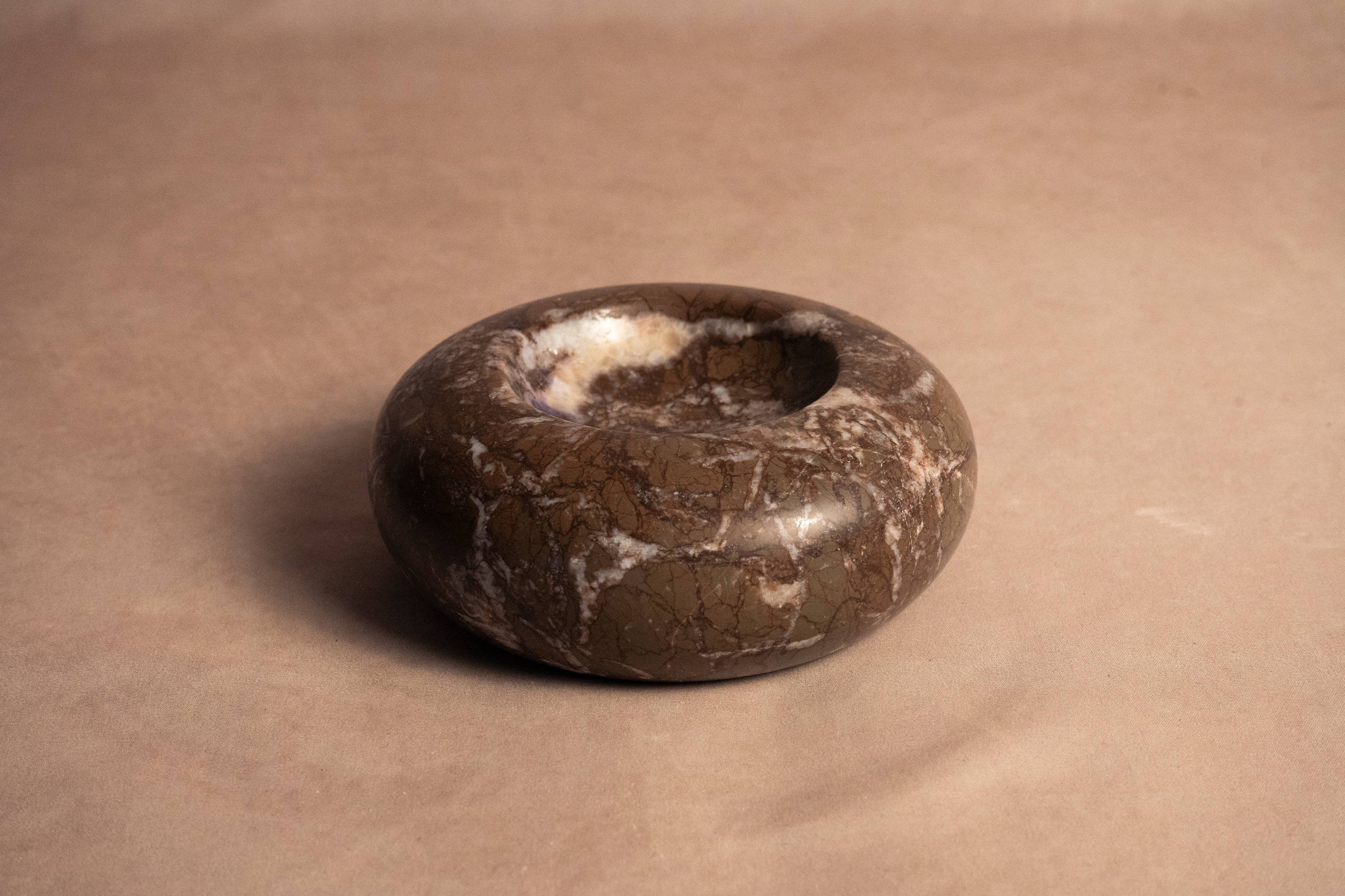 Donut Jewelry Dish - Dark Marina Pink Marble