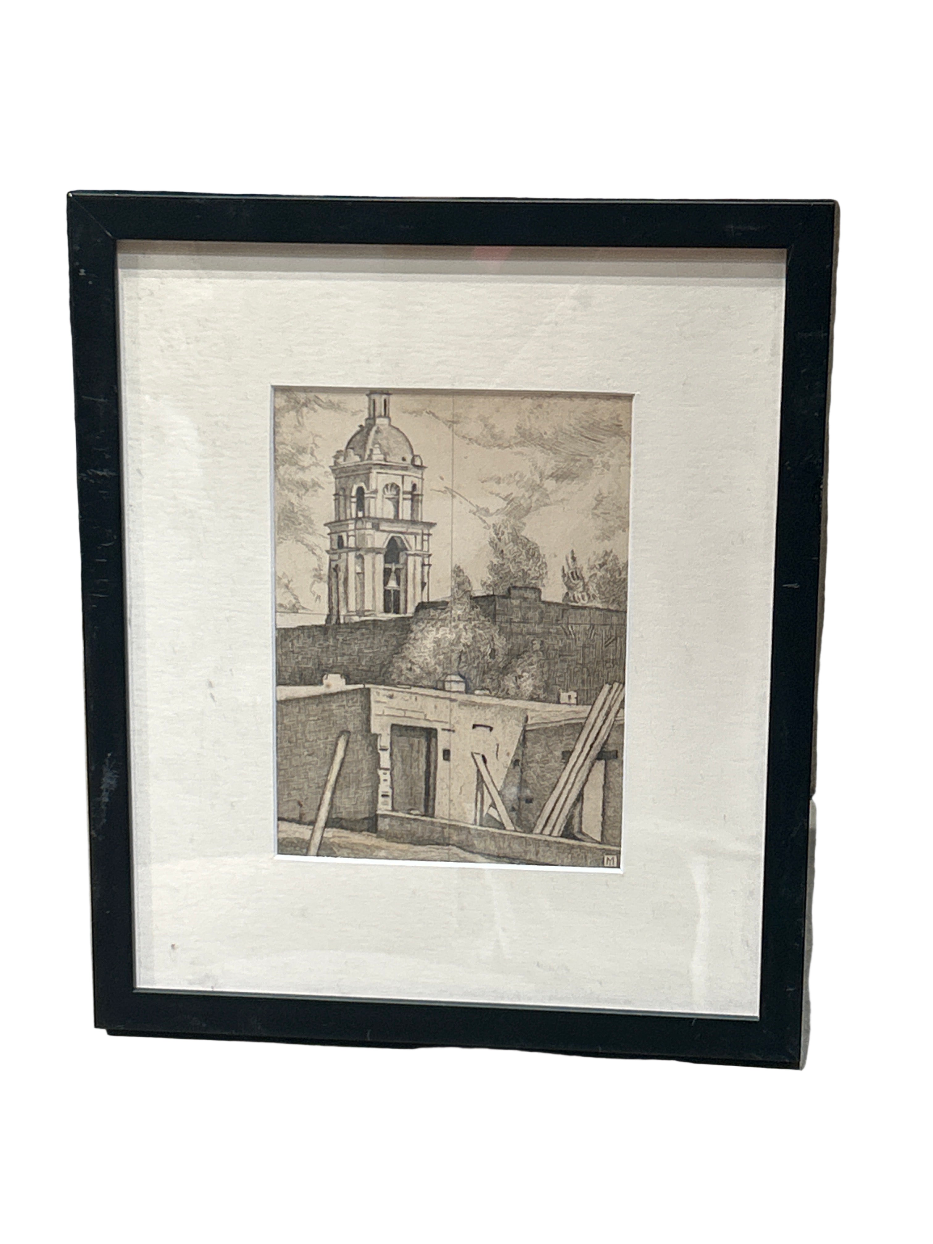 Vintage lithograph signed