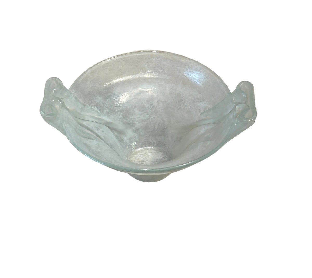 Vintage wavy glass bowl