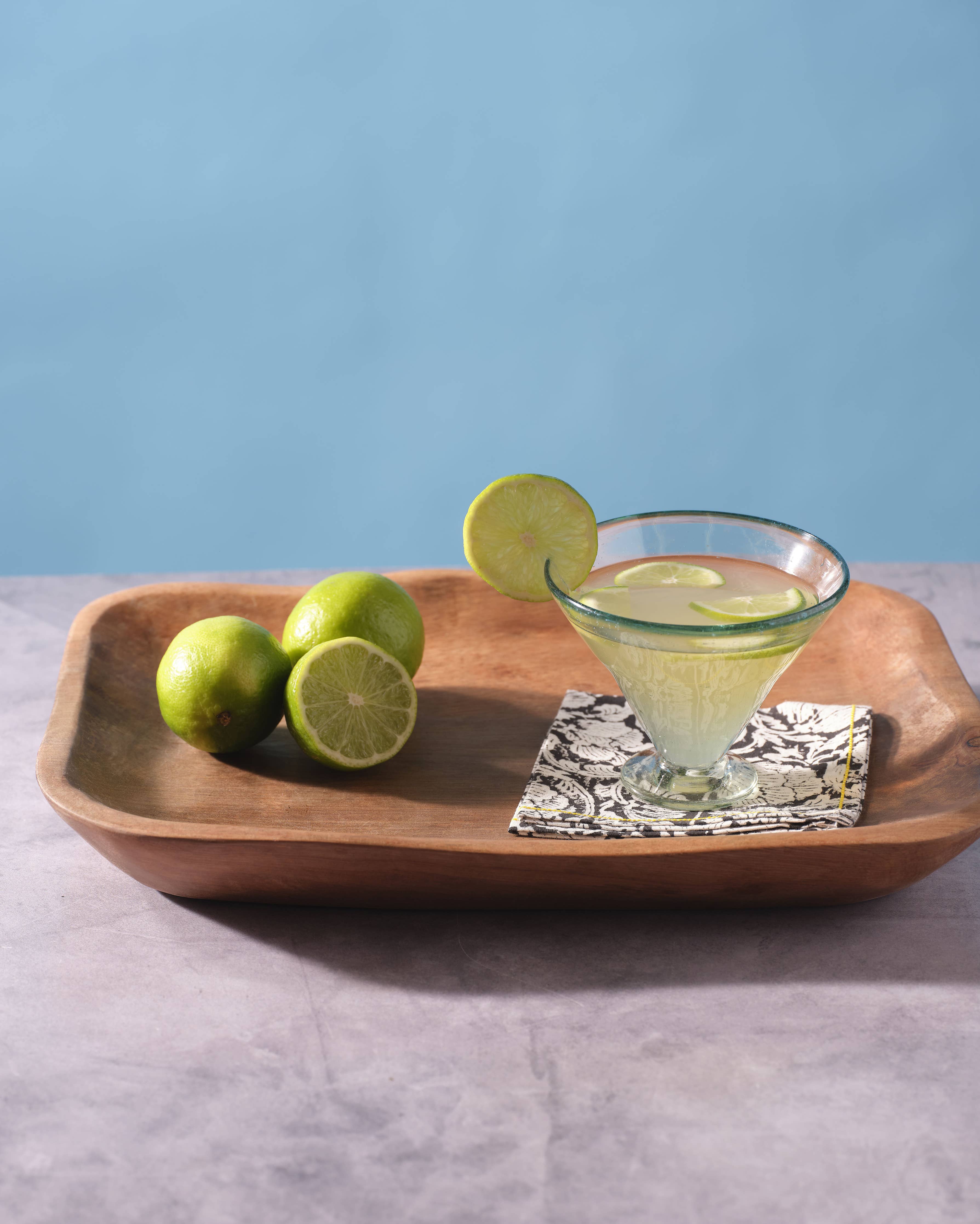 Aqua Rim Margarita Glass | Glassware Cocktail