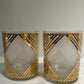 Set of 2 vintage gold detail glasses