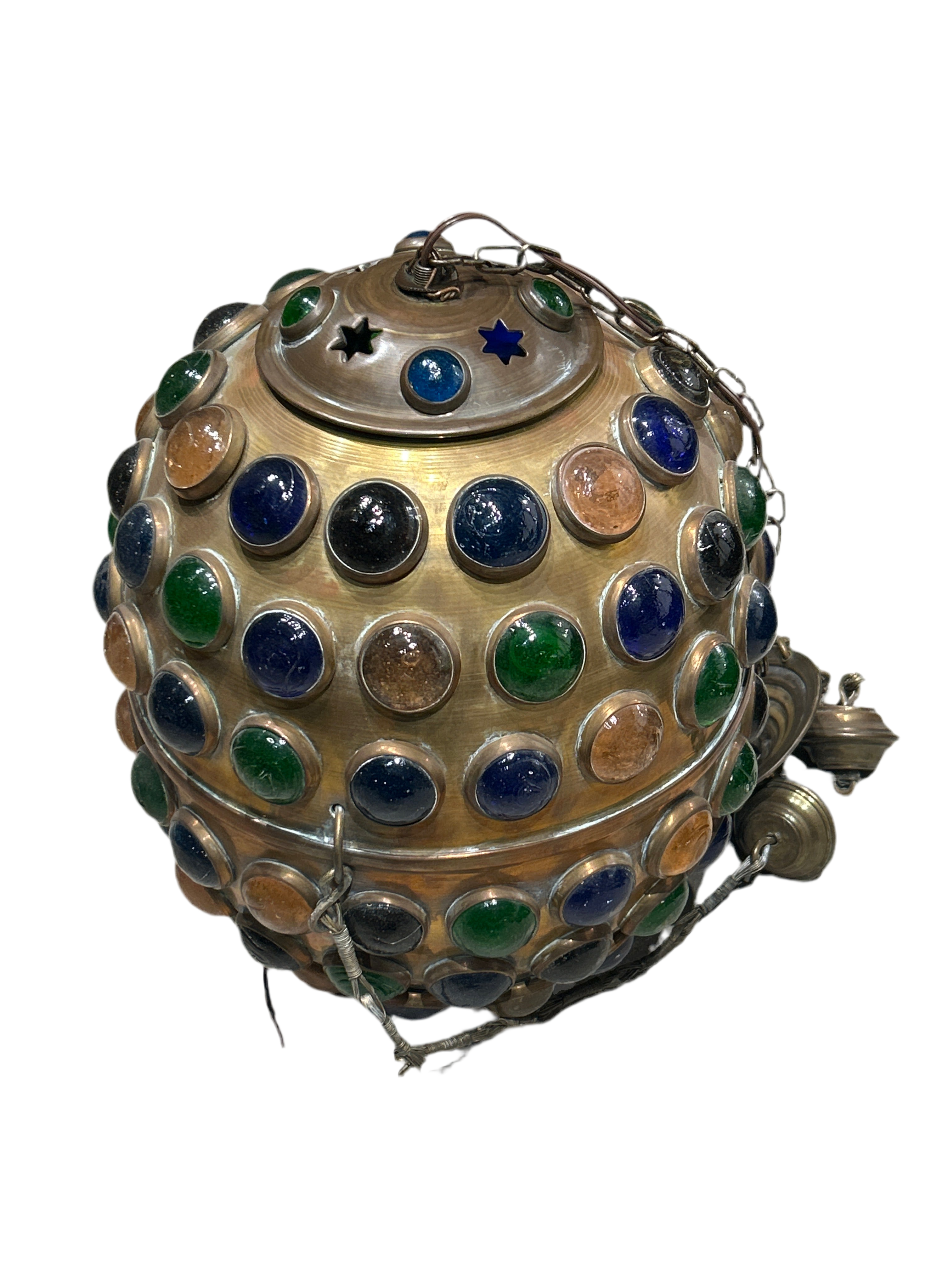 Vintage jeweled pendant lantern