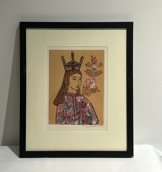 Woman with crown Print