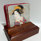 Vintage Japanese coaster set with holder