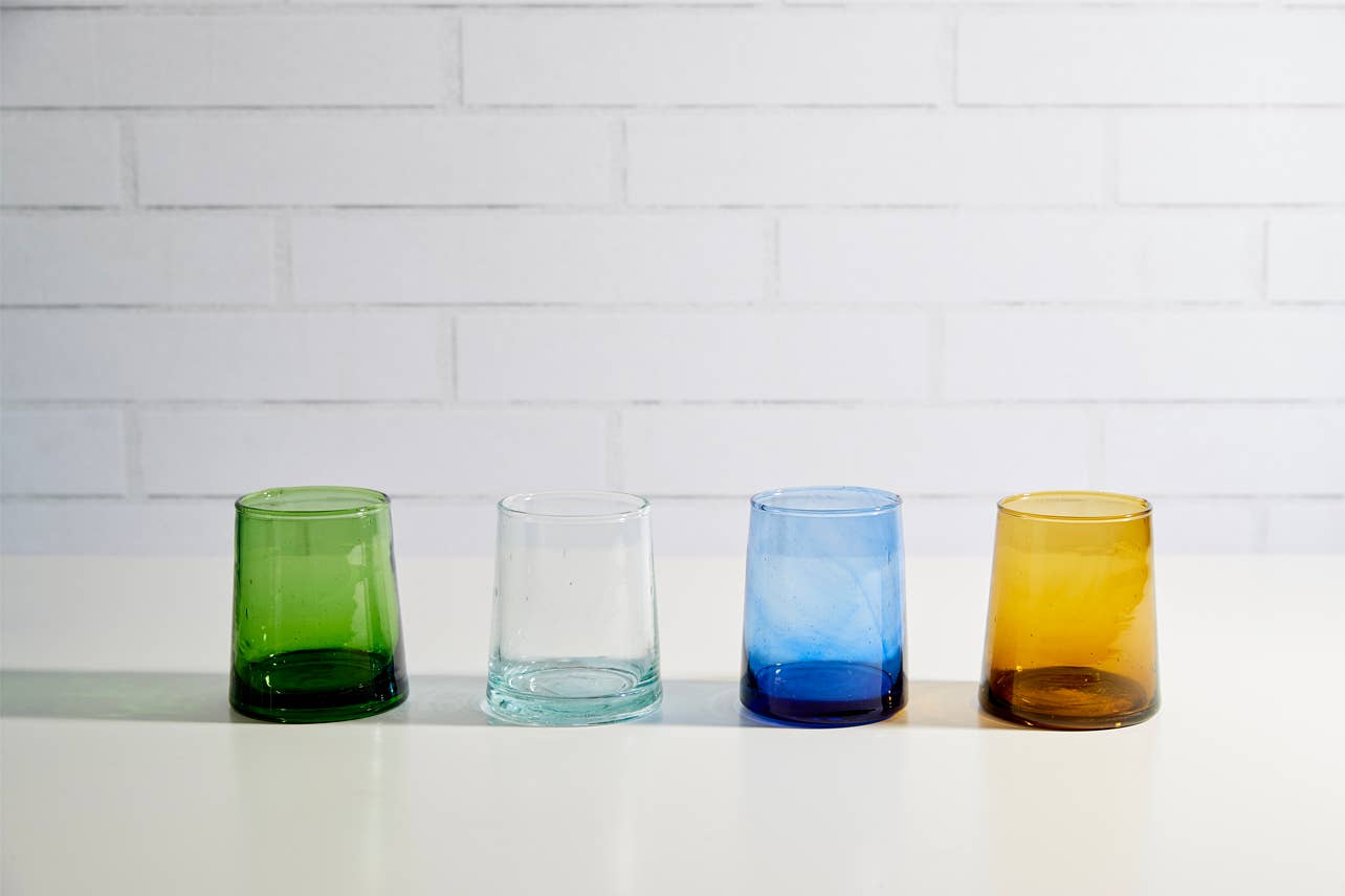 Moroccan Cone Glassware Small - Blue