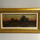 Landscape painting in gold frame