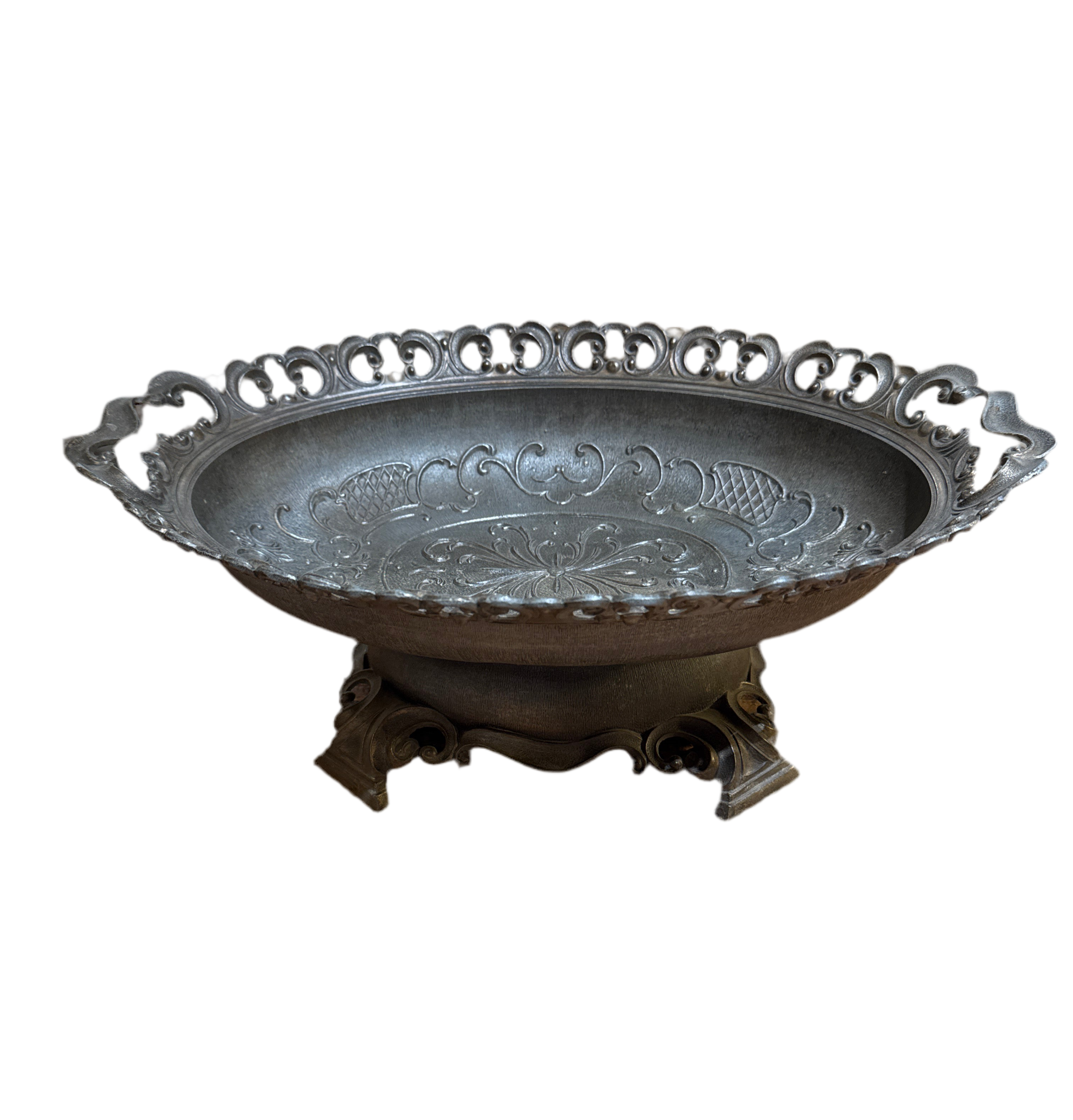 Ornate Italian Style Footed Bowl
