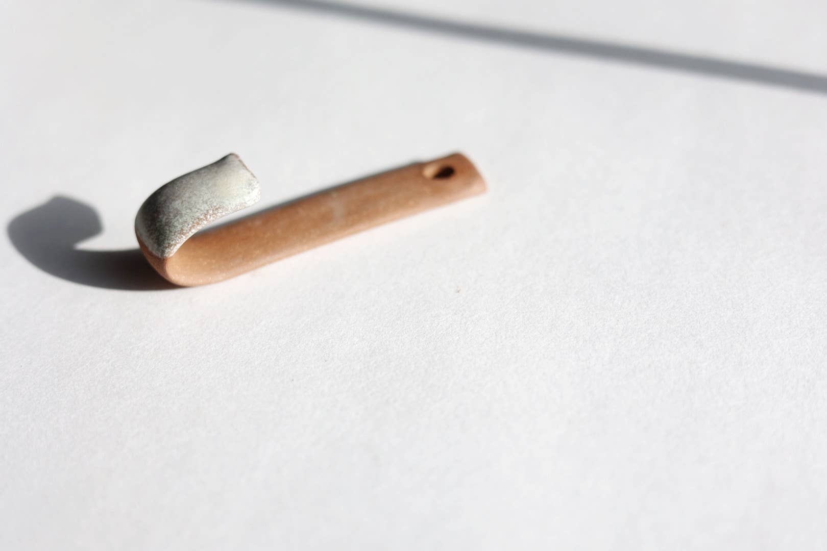 Ceramic Key Hook Cream Handmade Pottery