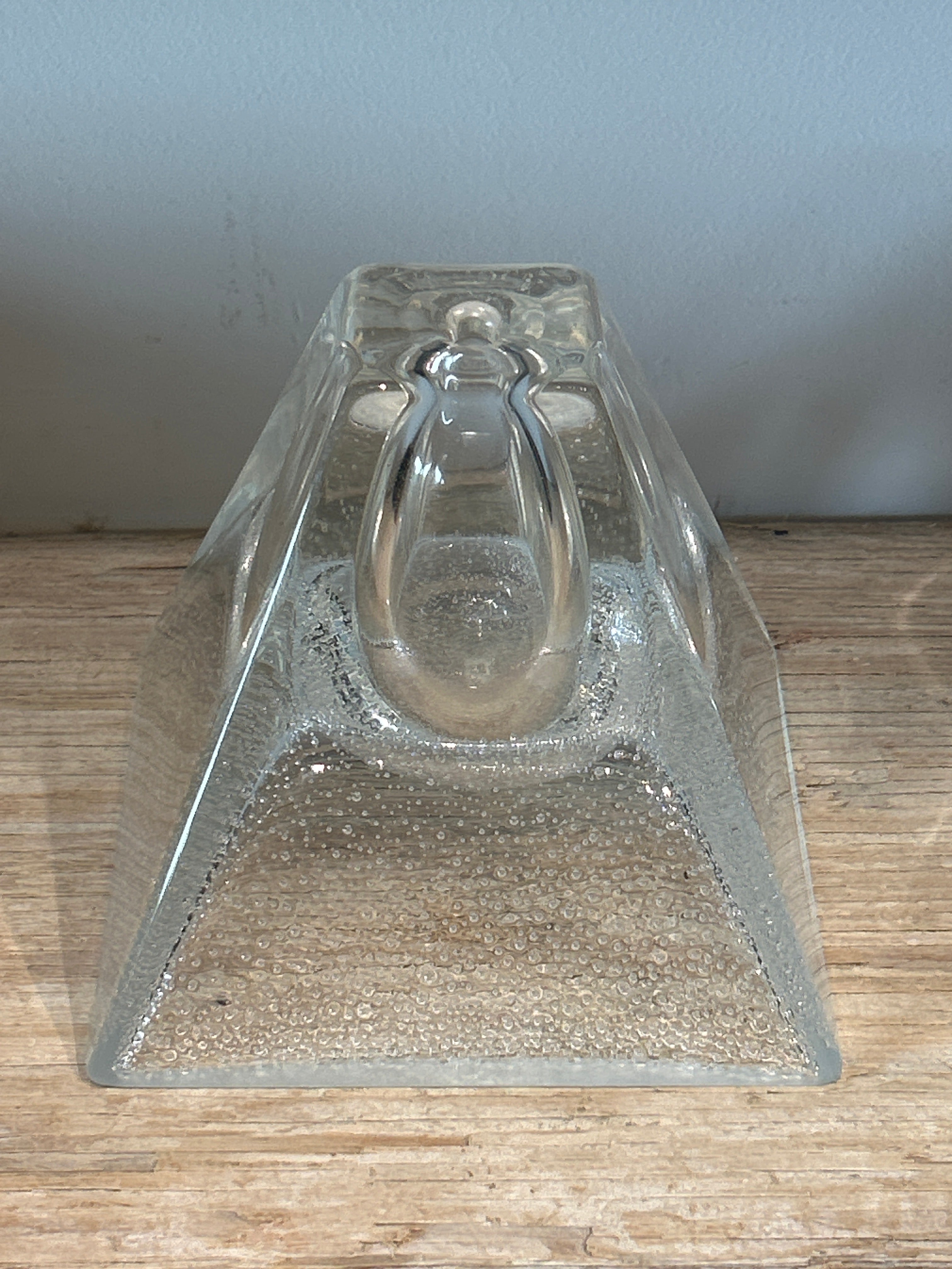 Vintage MCM handblown crystal glass vase