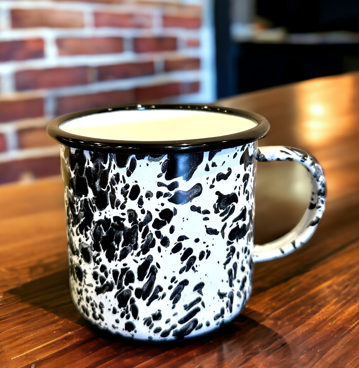 Black Splatter Soup Mug