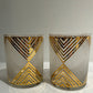 Set of 2 vintage gold detail glasses