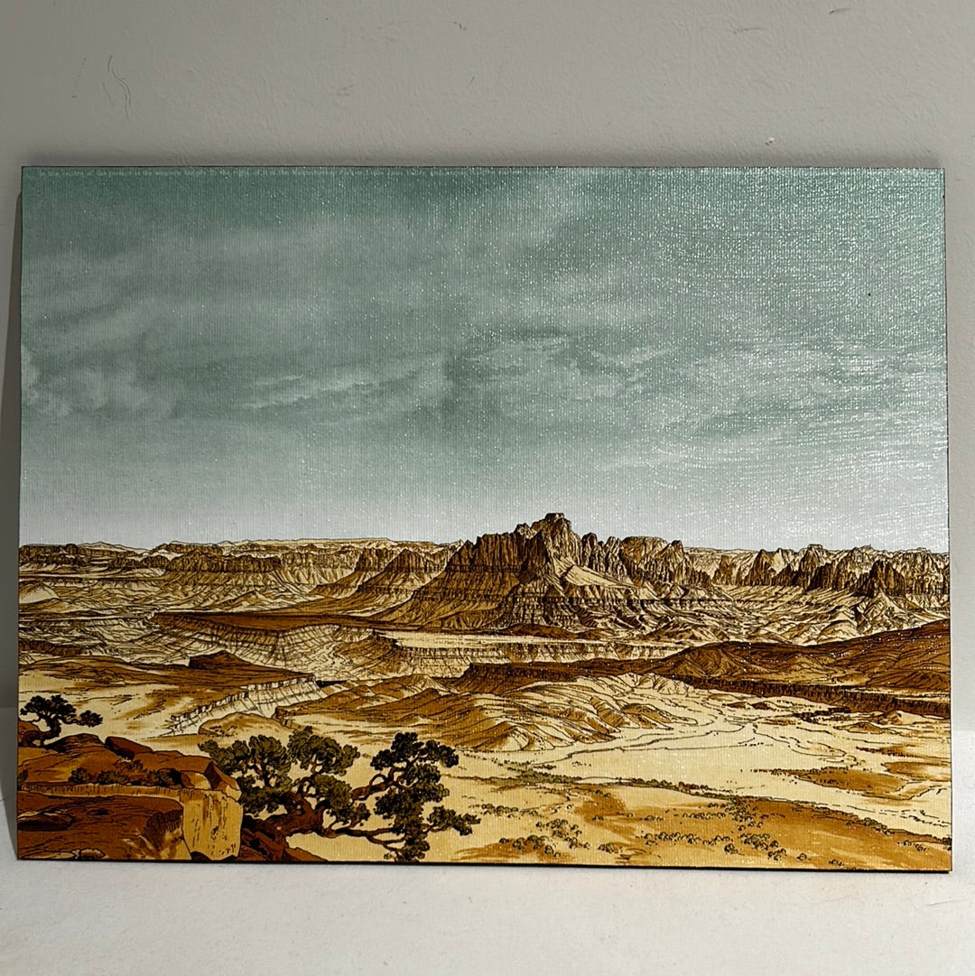 Desert landscape artist board