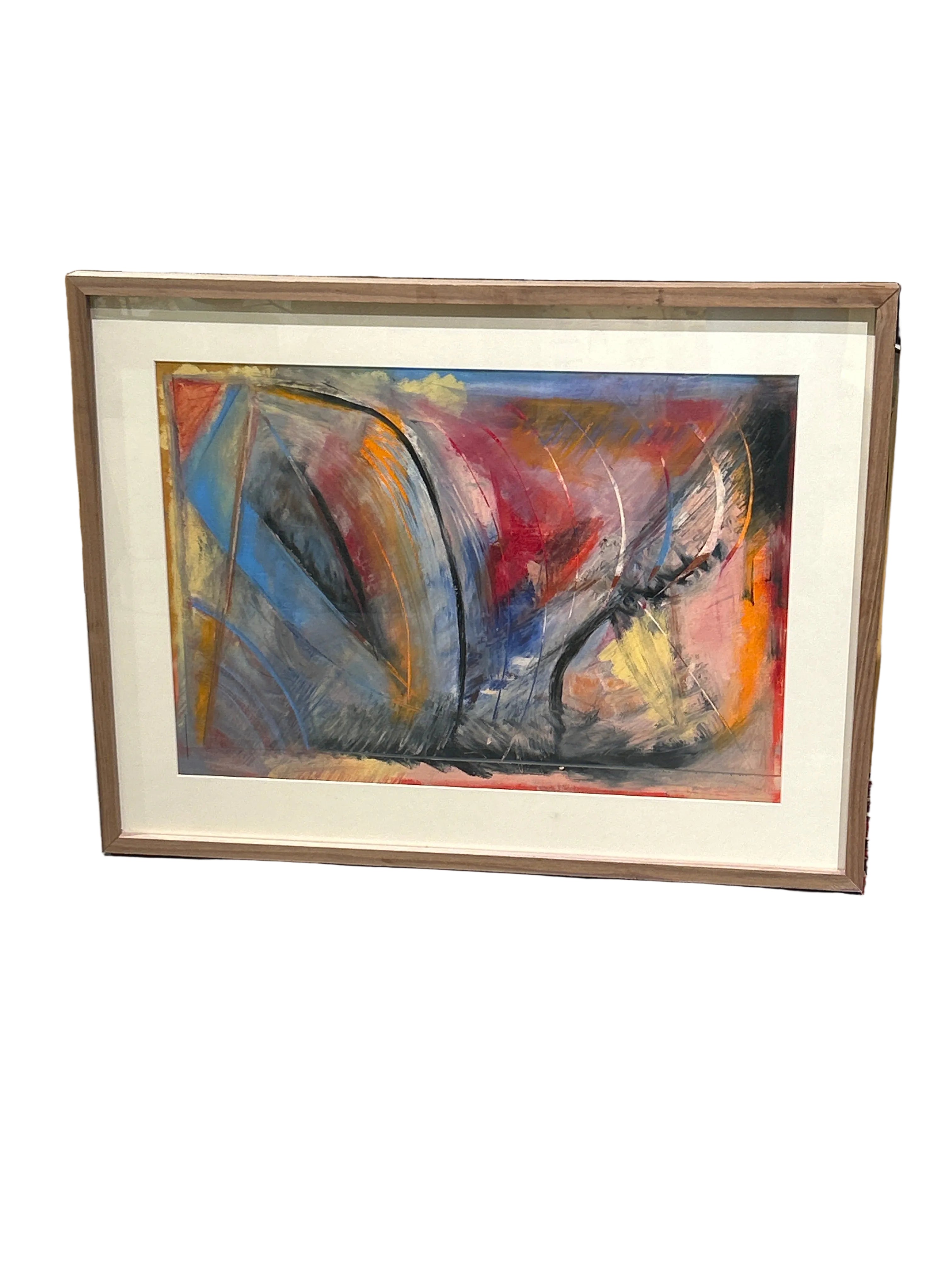 Vintage abstract oil brushwork painting