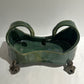 Vintage green footed vessel