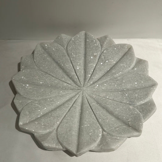 Marble Lotus Flower Snack Tray