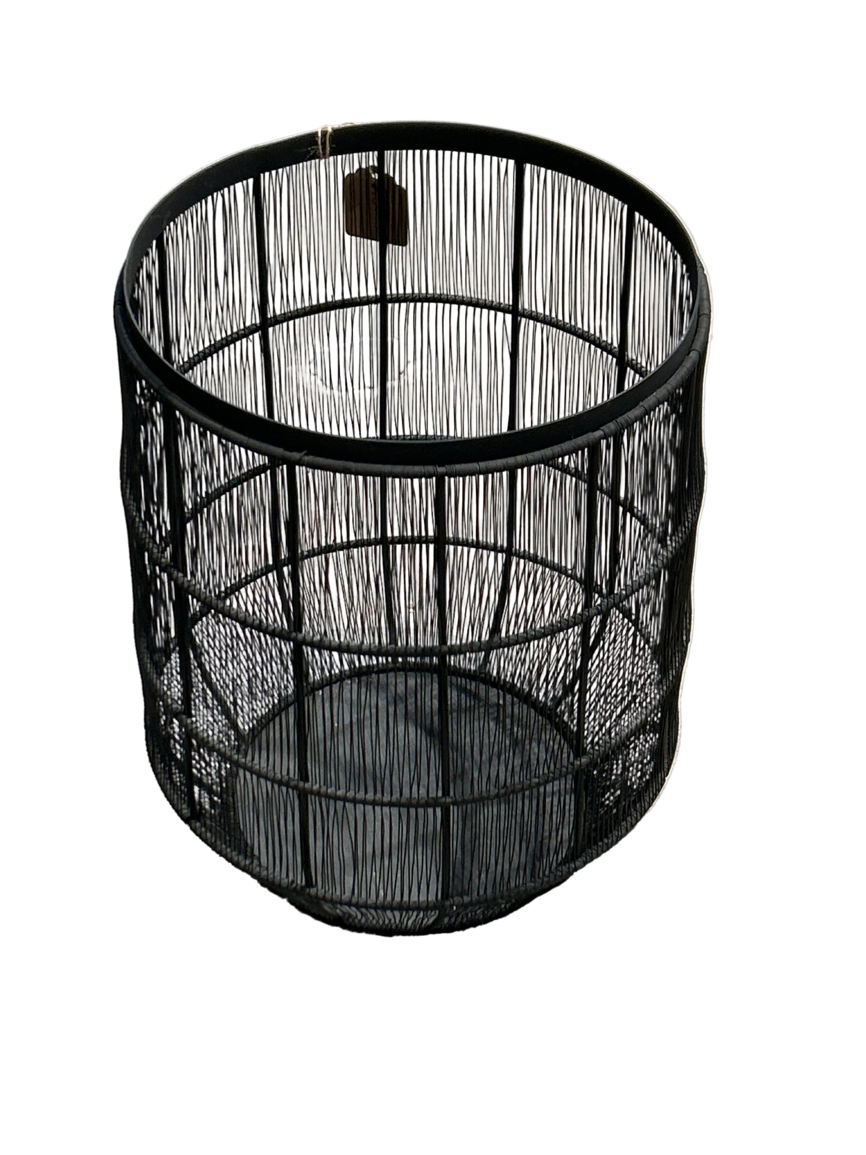 Vintage black wired bin