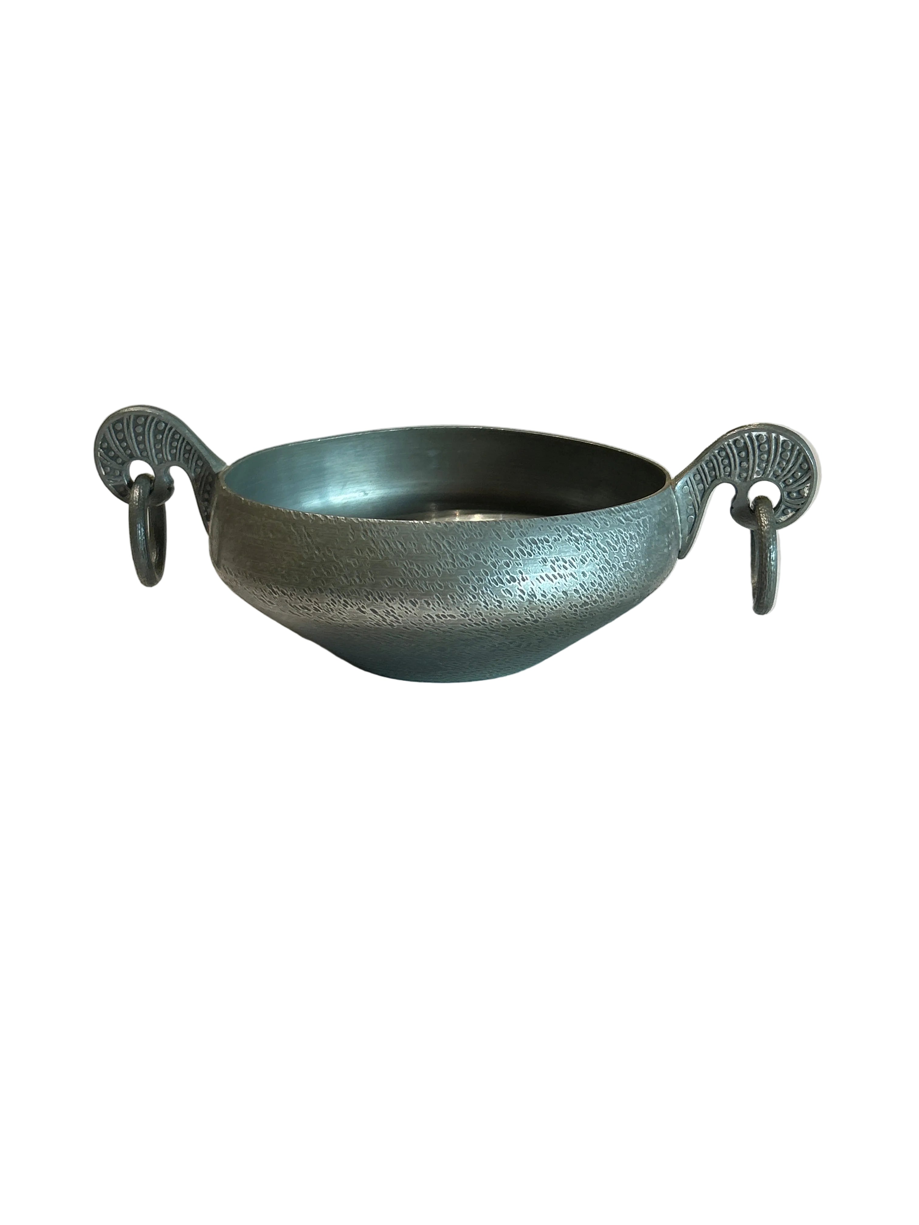 Vintage Norwegian elk tinn pewter bowl