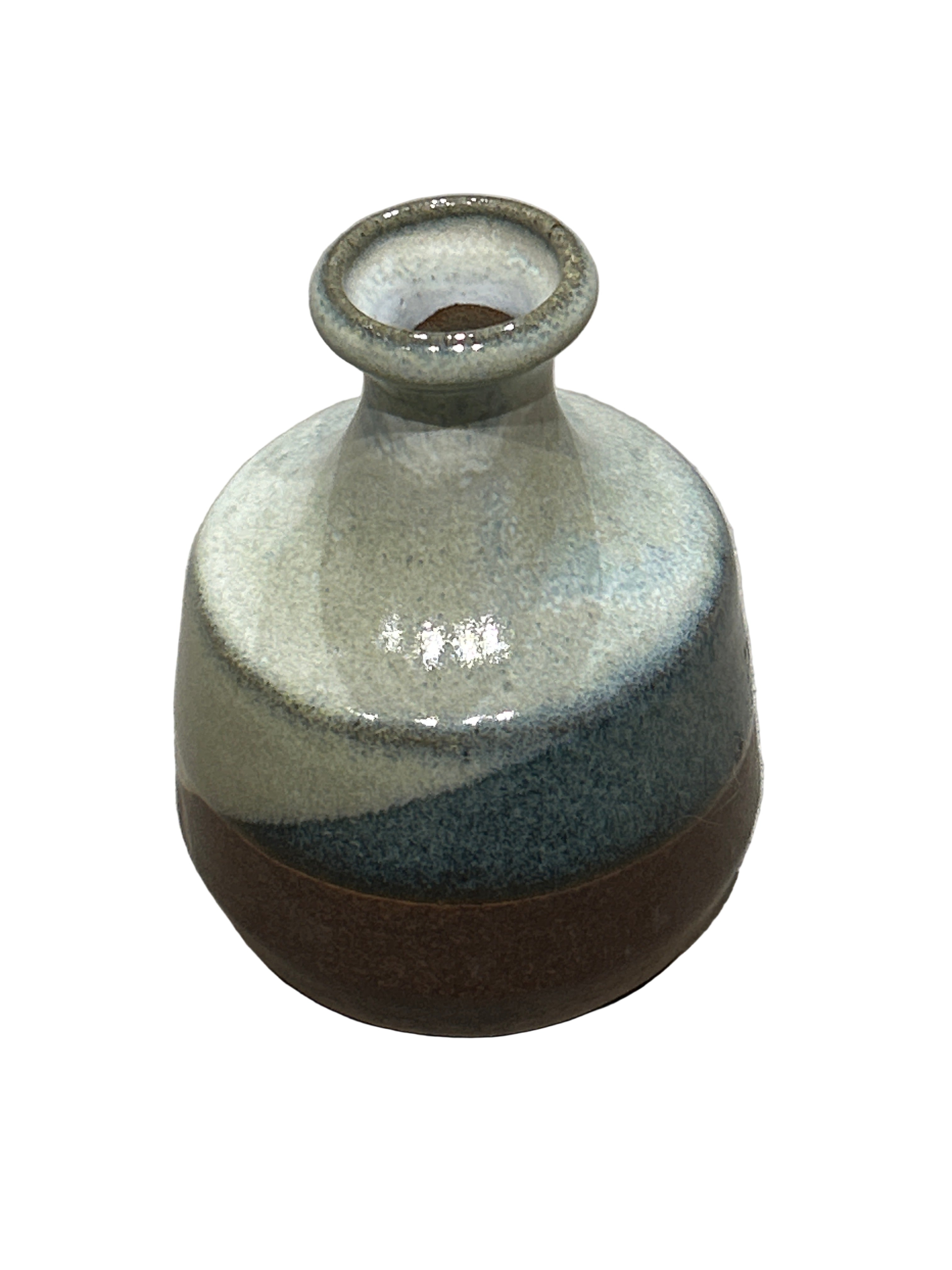 Vintage hand painted stoneware vase