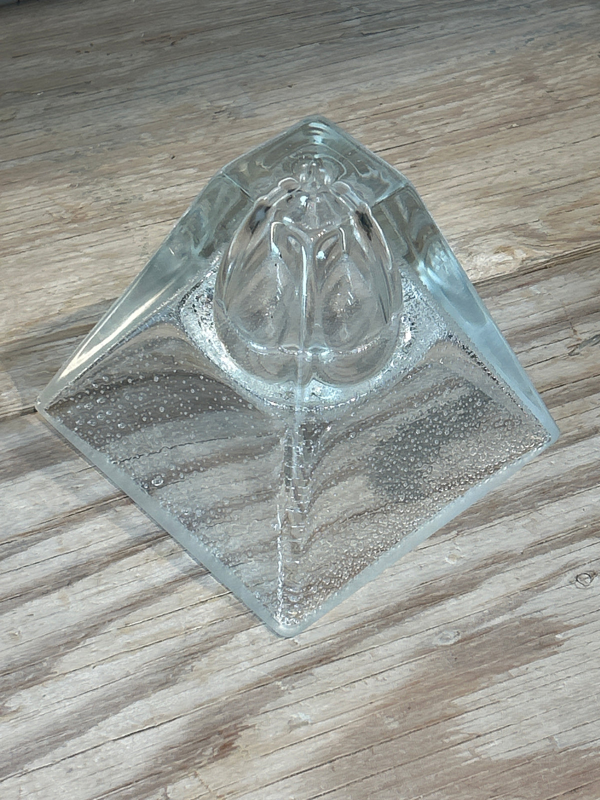 Vintage MCM handblown crystal glass vase