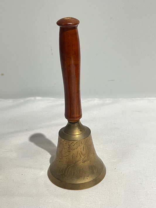 Engraved wood handle bell