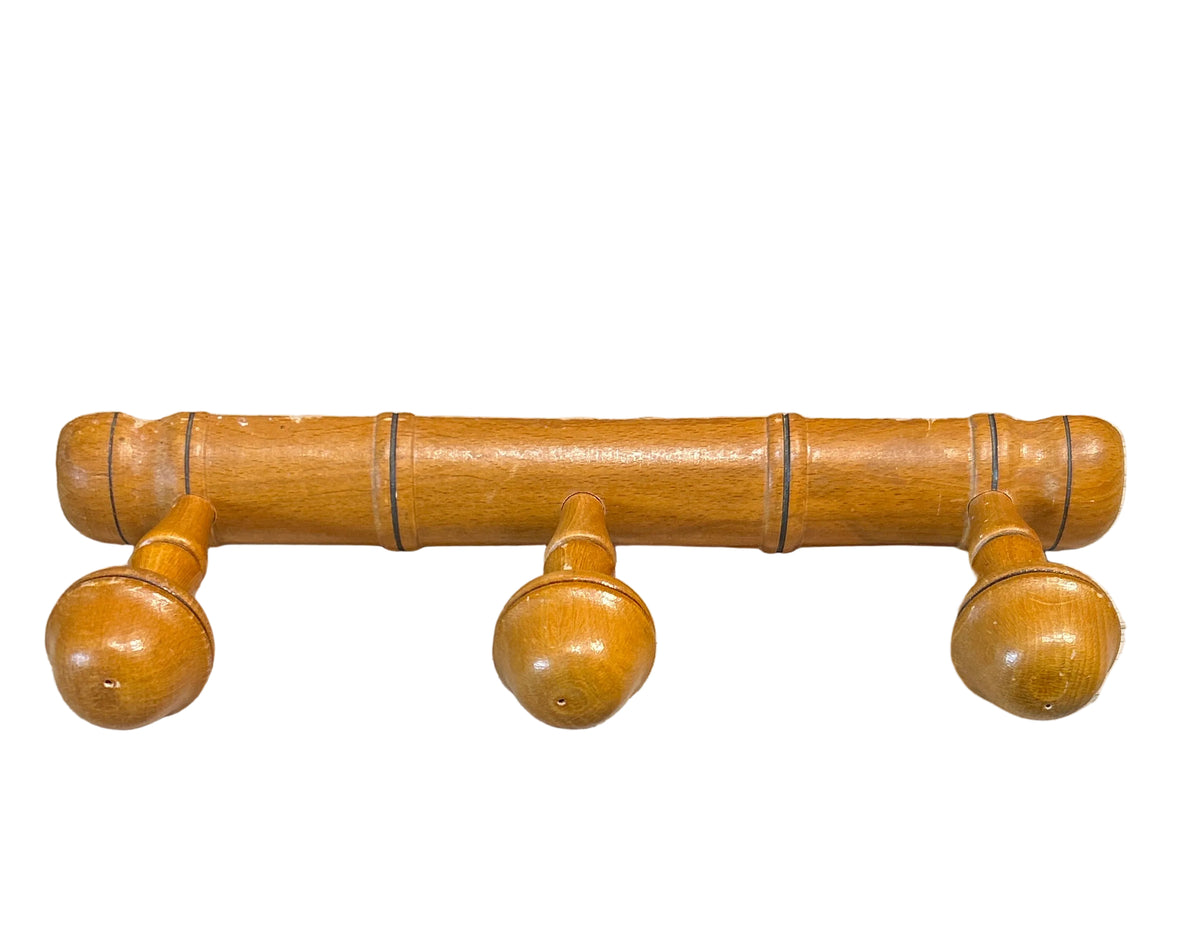 Vintage faux bamboo coat rack
