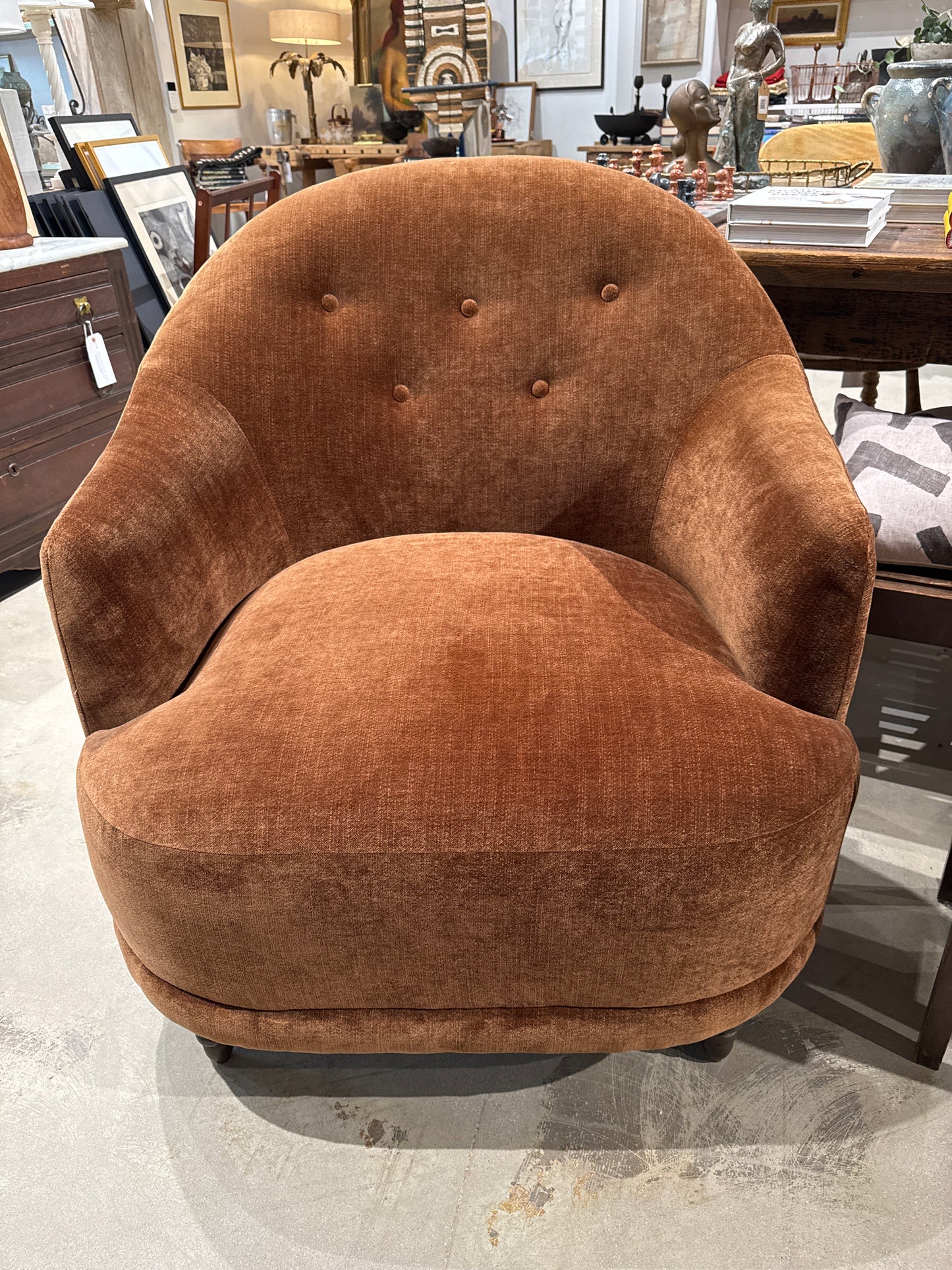 Brown accent chair