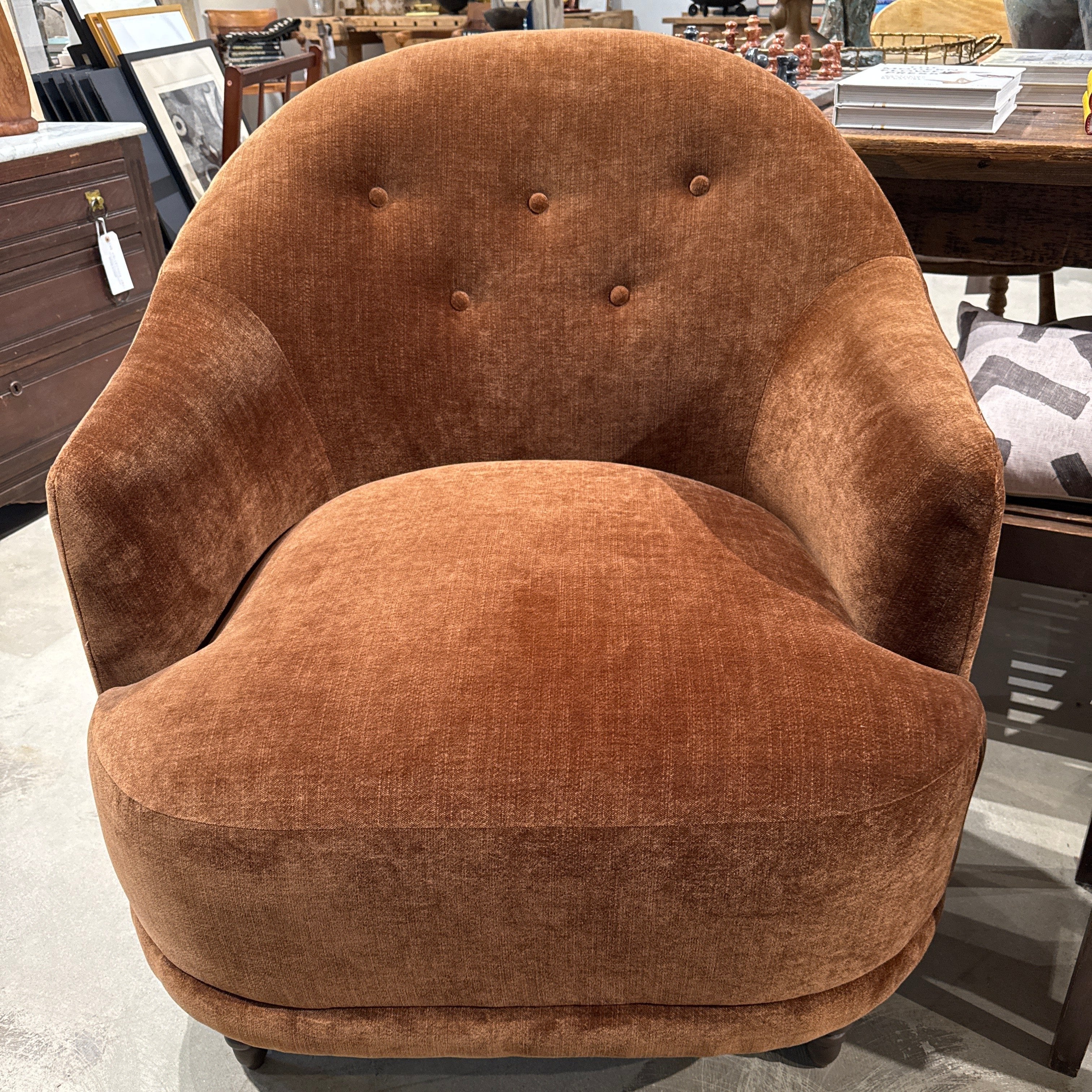Brown accent chair
