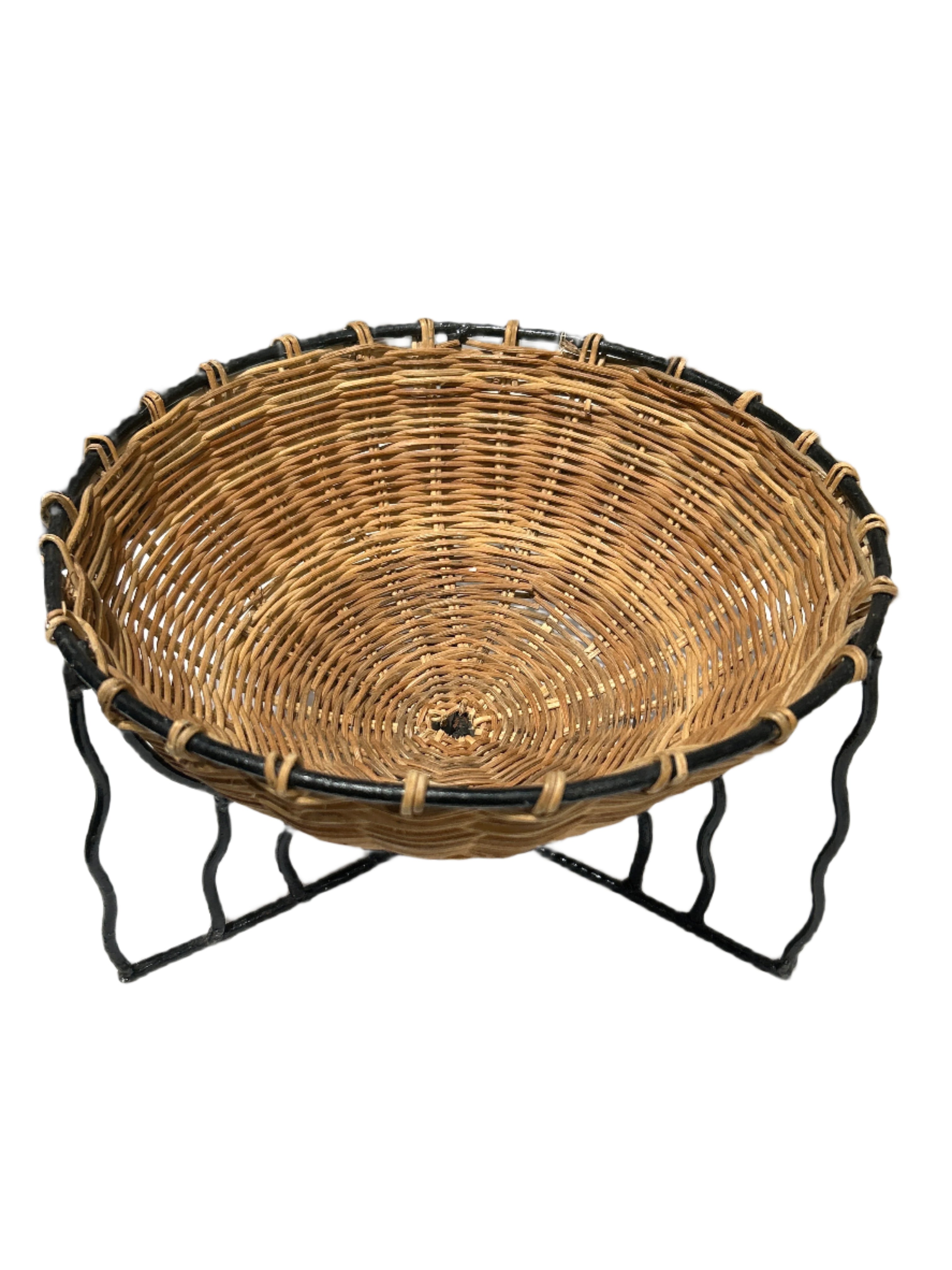 Vintage pedestal basket