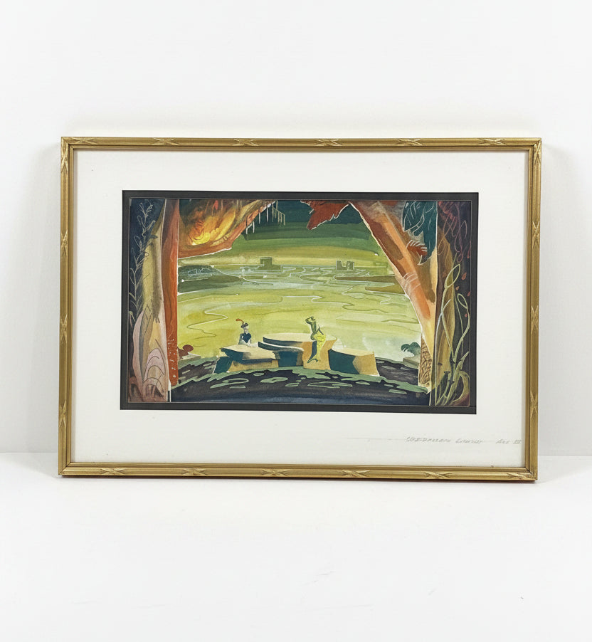 Vintage Mermaid’s Lagoon Act III painting illustration signed