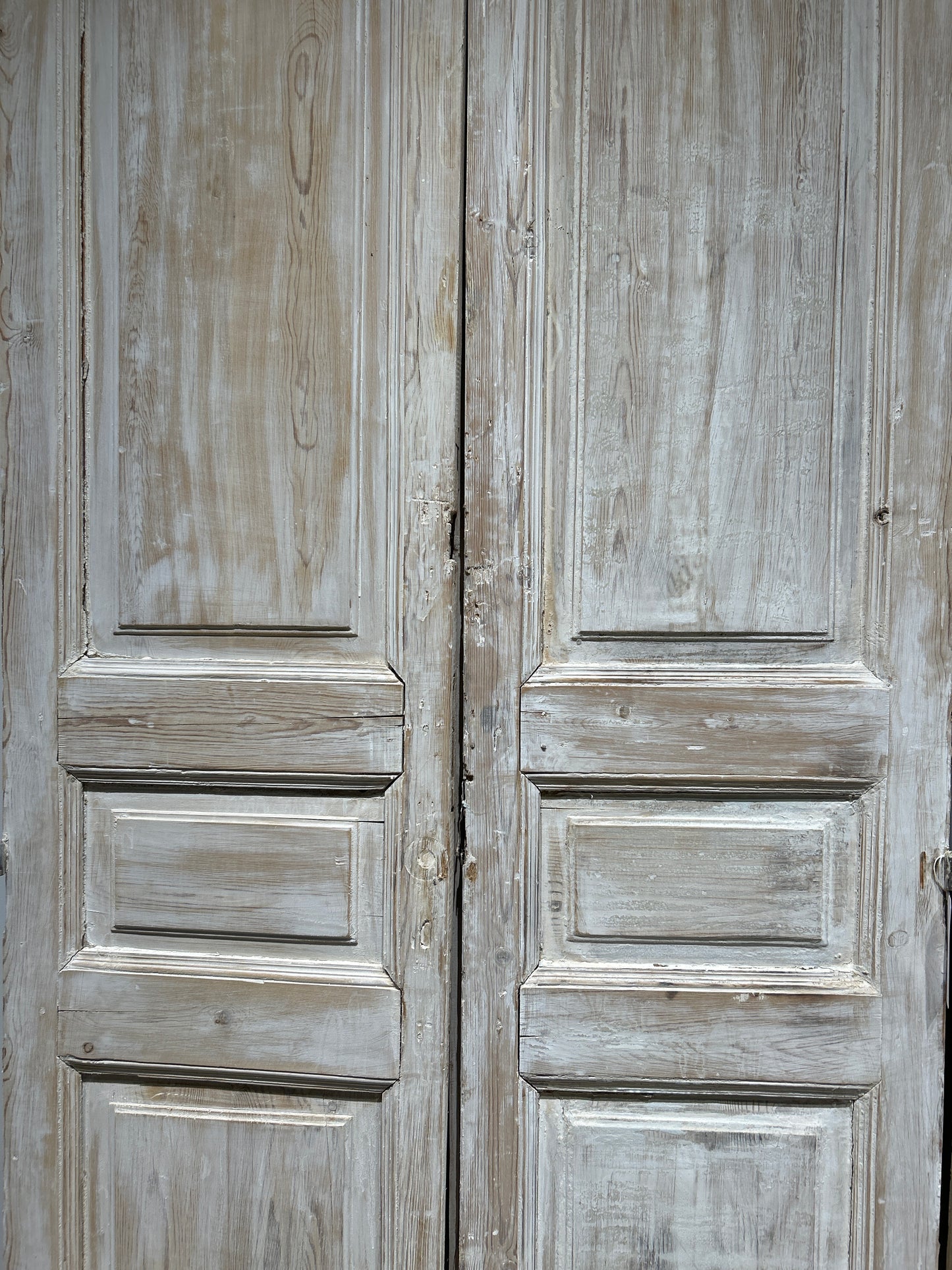 Vintage Egyptian Door, Antique White, Pair