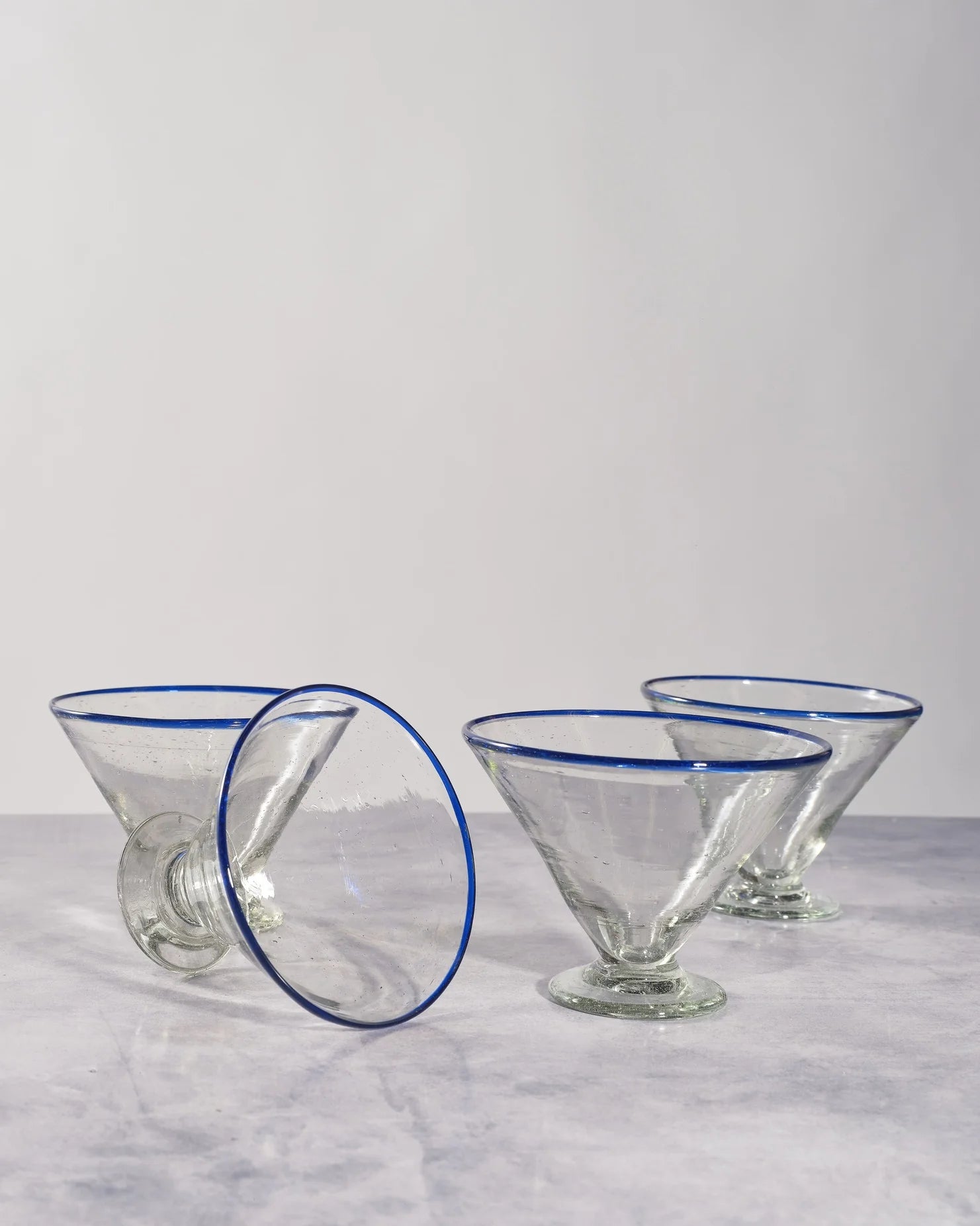 Blue Rim Margarita Glass | Glassware Cocktail