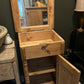 Pine cabinet with mirror