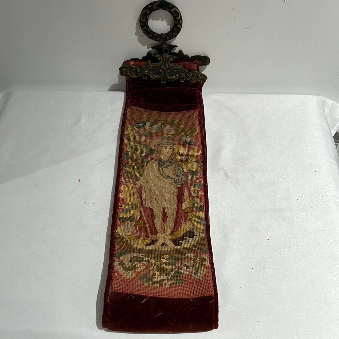 Tapestry bell pull - 19th century