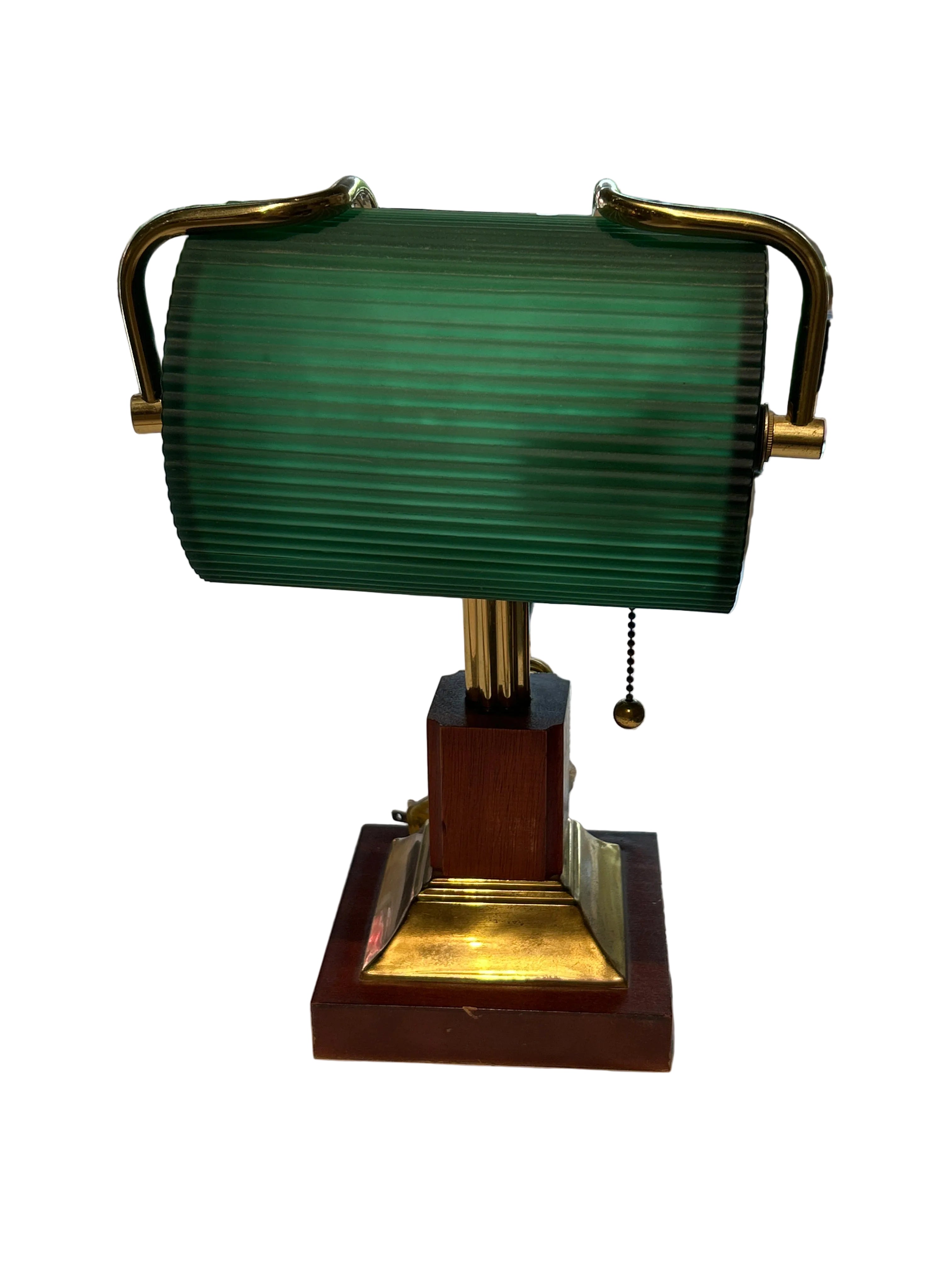 Vintage style bankers lamp