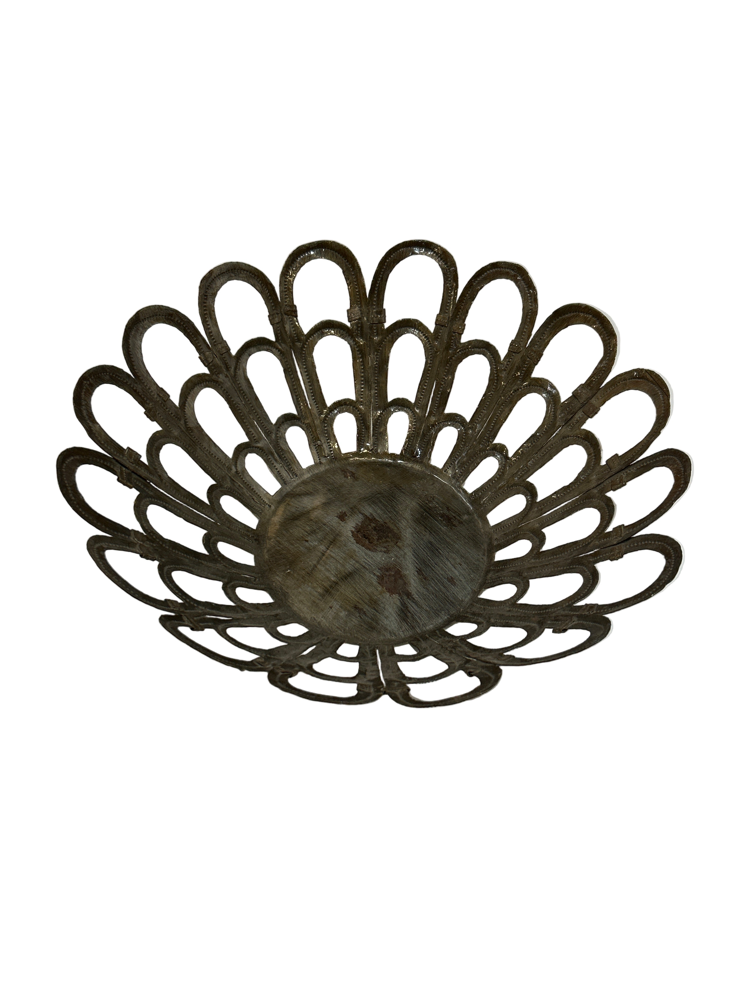 Vintage artisan tin bowl