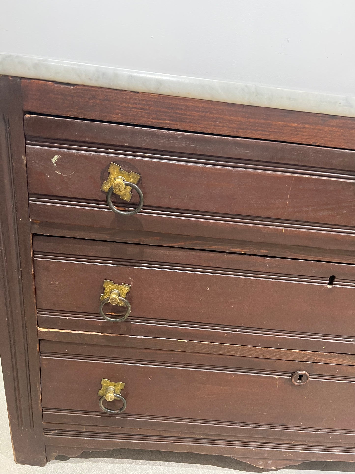 Marble top vintage dresser