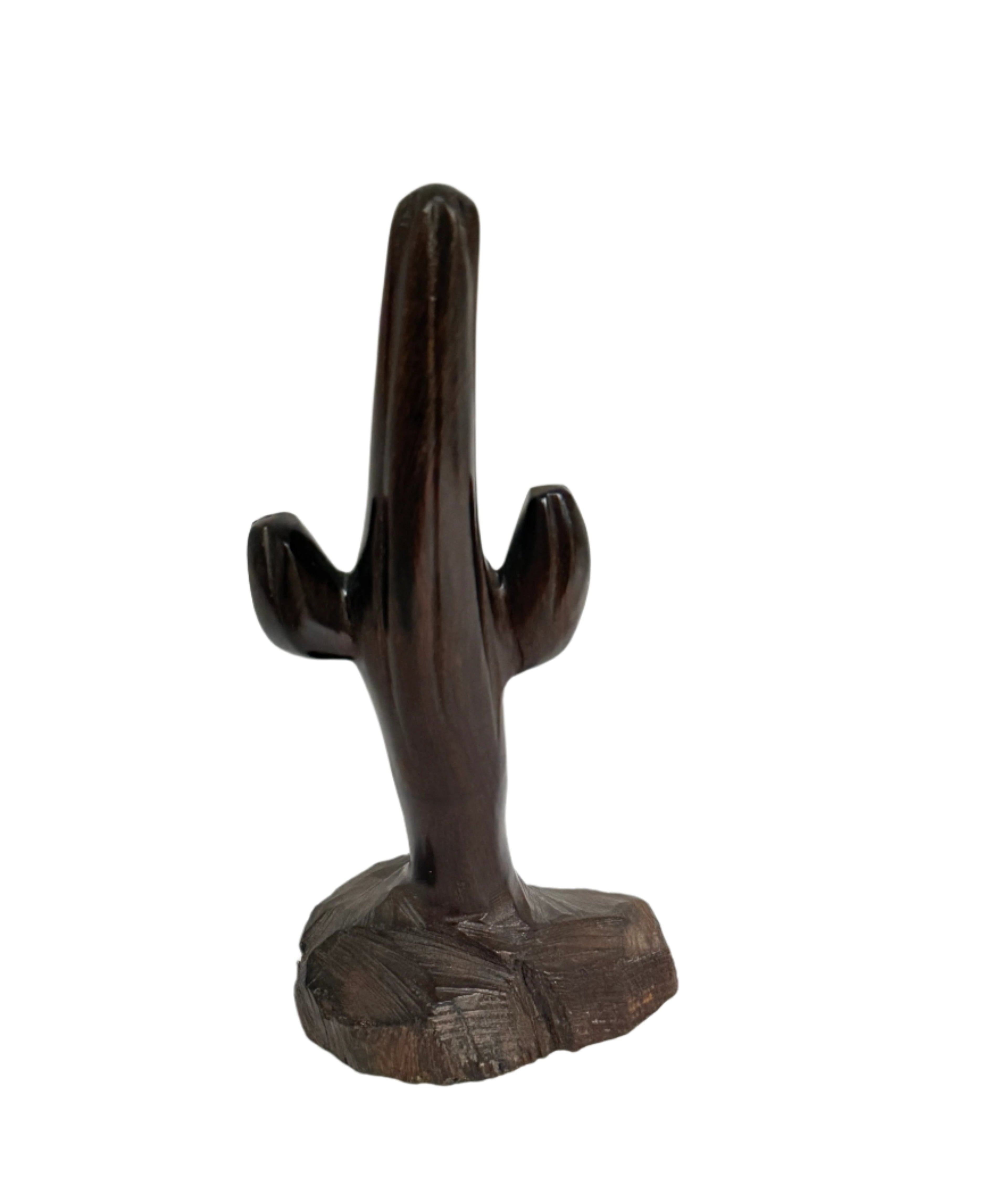 Wood cactus statue