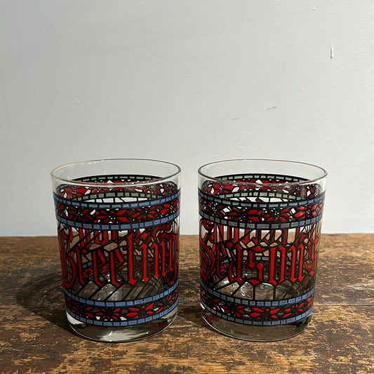 Christmas glasses set of 4