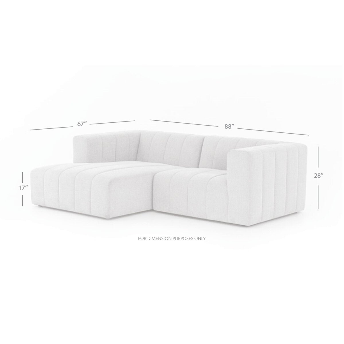 Langham Channeled 2-Piece Sectional (Left Arm Facing)