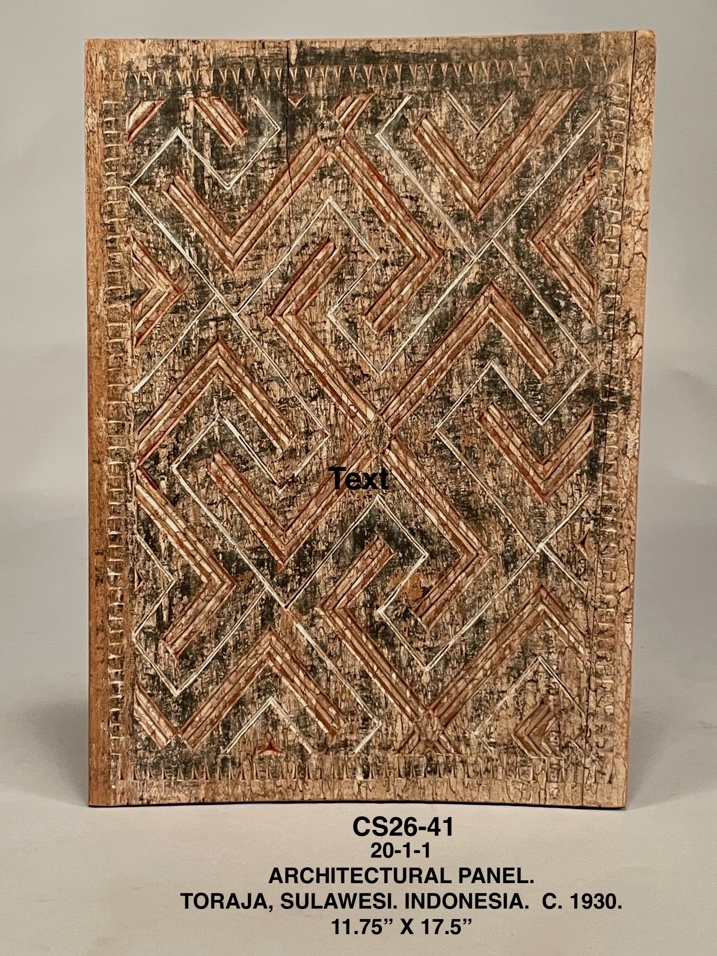 ANTIQUE TRIBAL ARCHITECTURAL PANEL.
