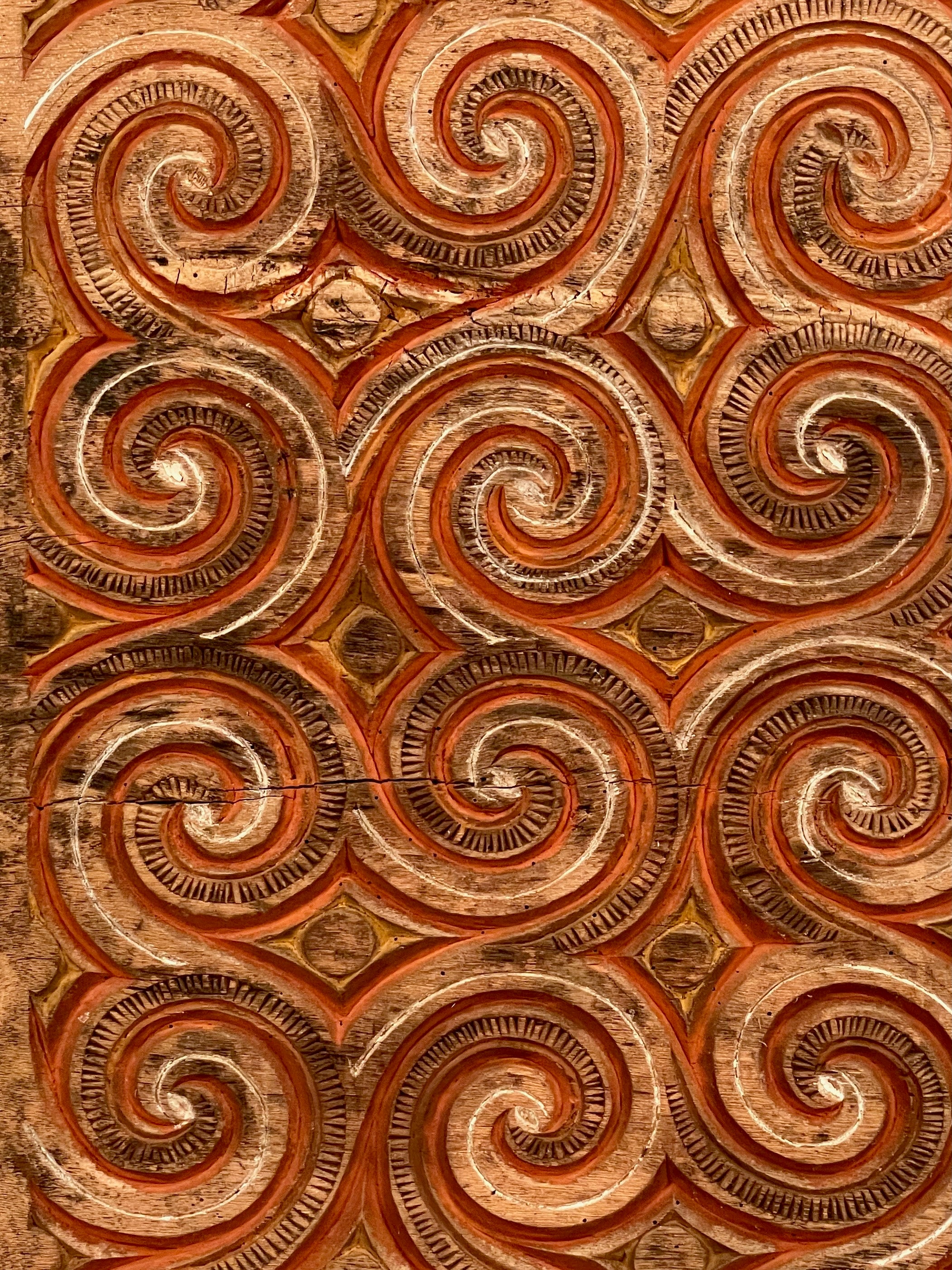 ANTIQUE TRIBAL ARCHITECTURAL PANEL.