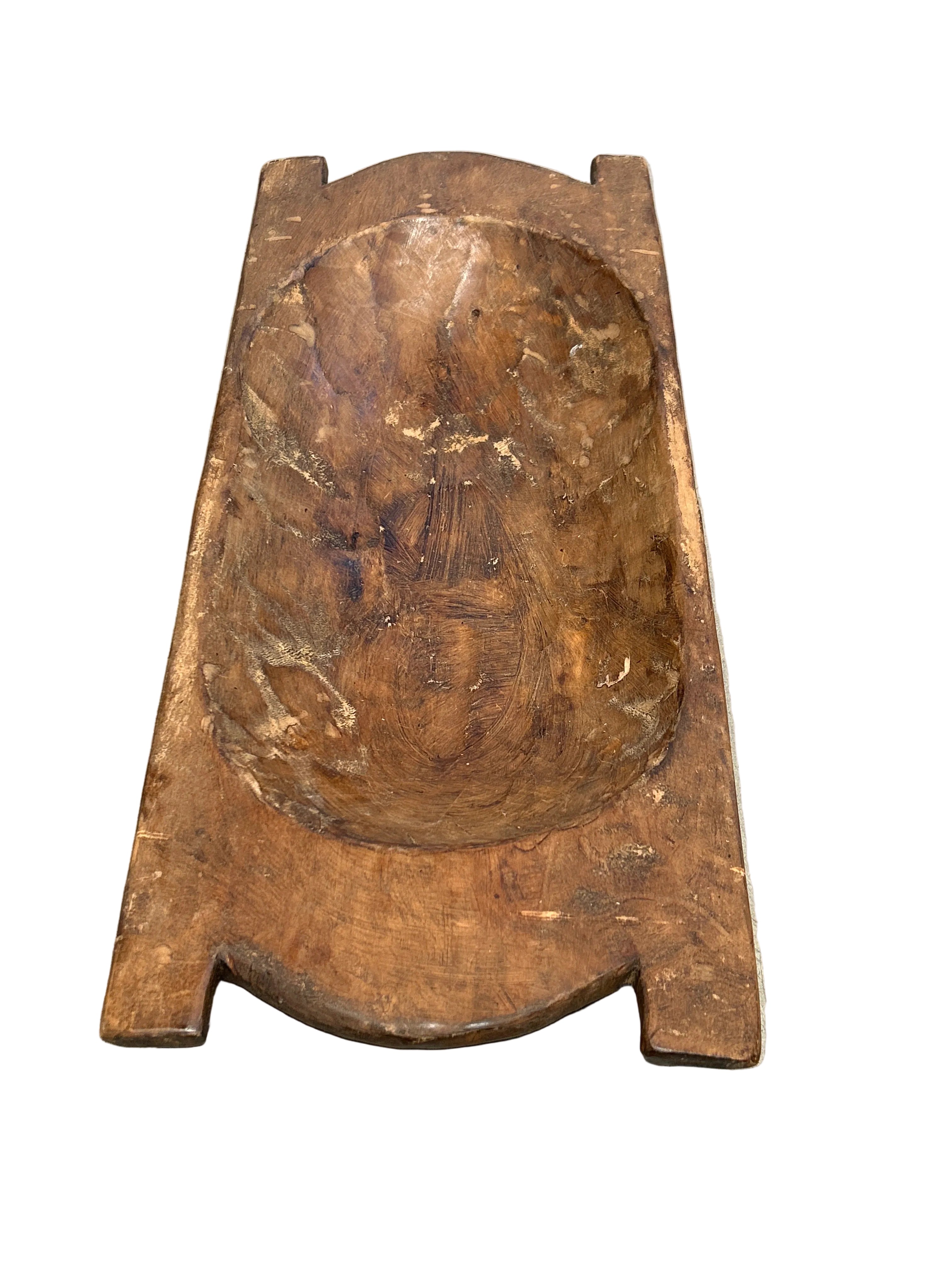 Primitive wood dough bowl