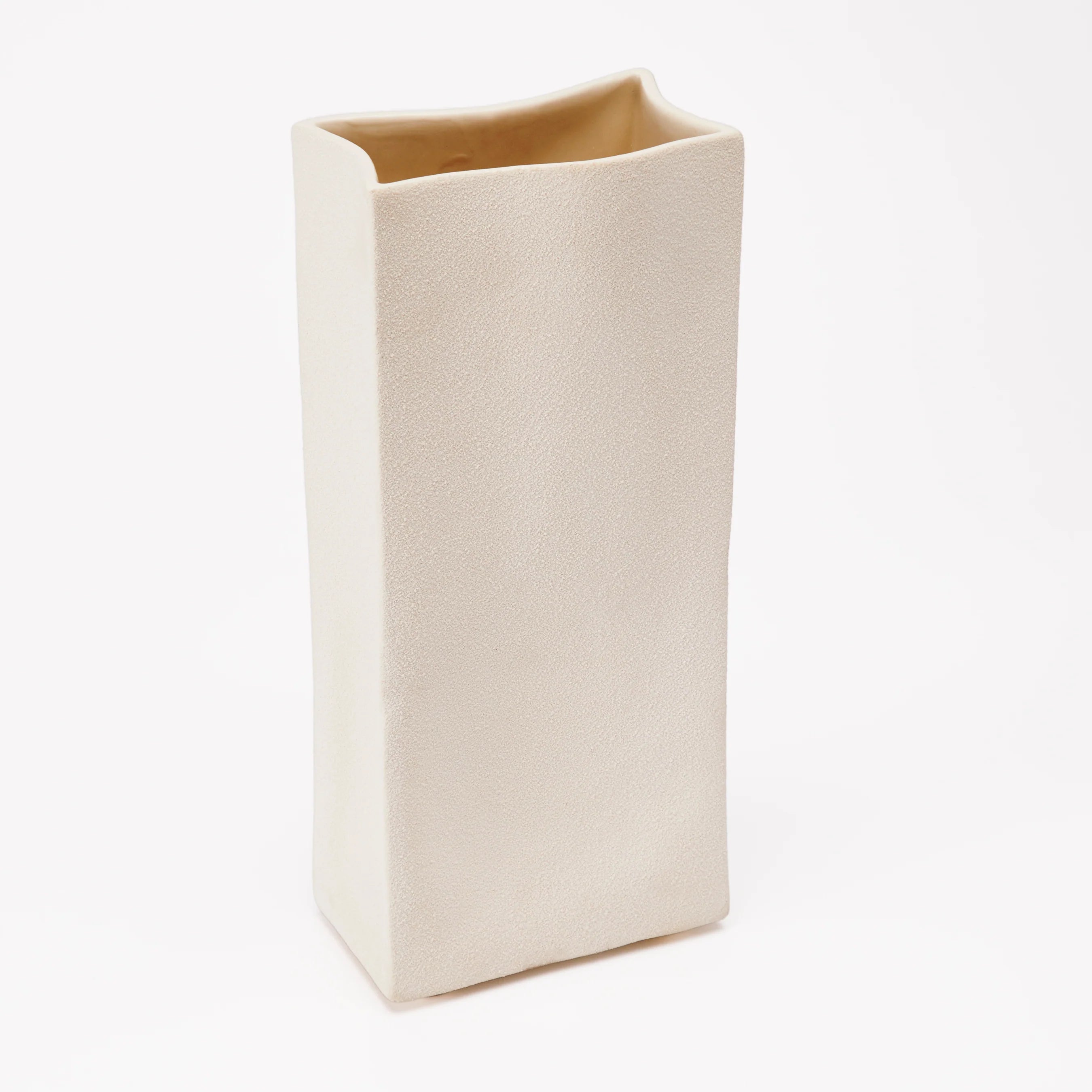 Rue Tall Vase - Raw Blanc