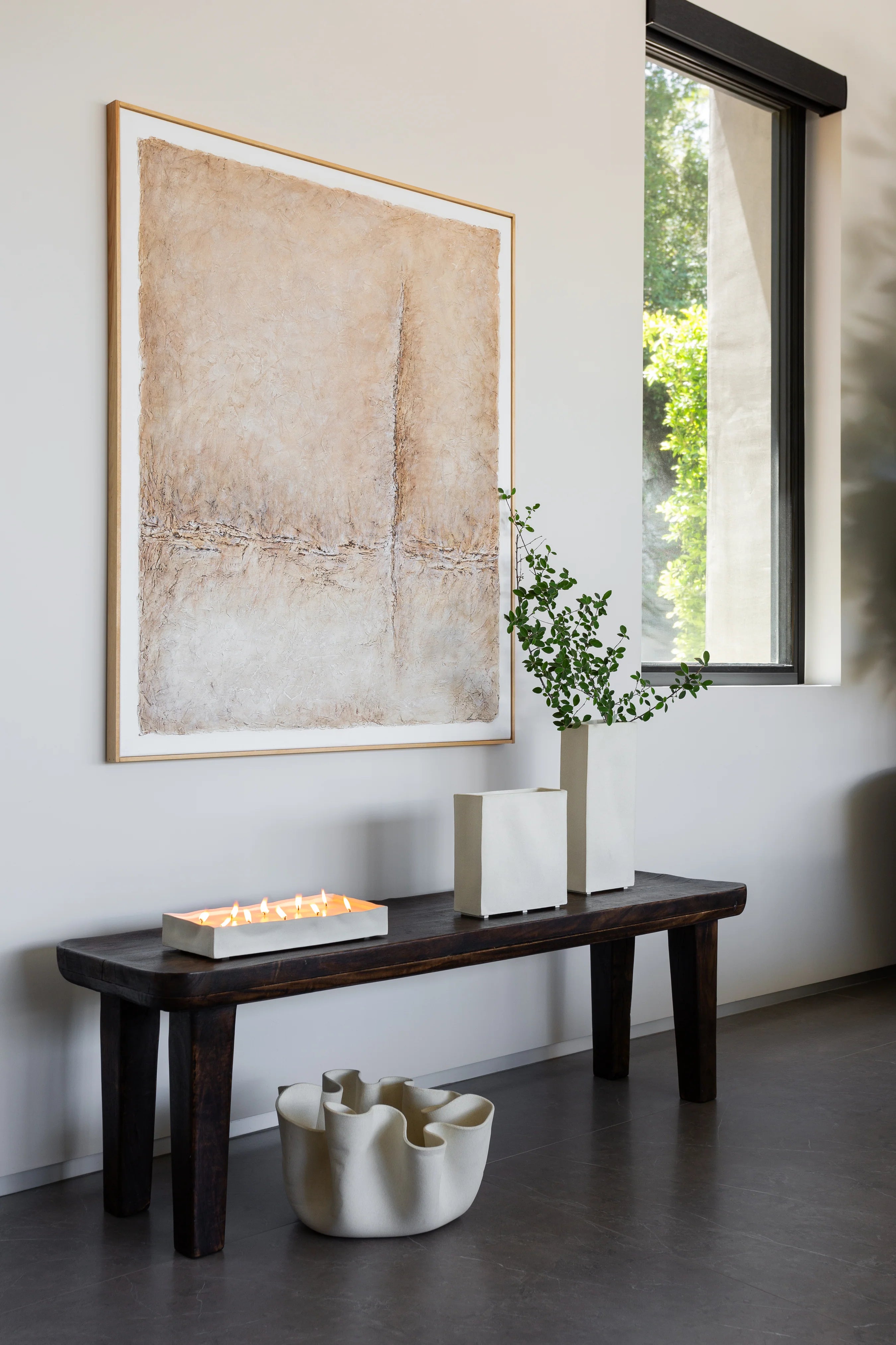 Rue Tall Vase - Raw Blanc