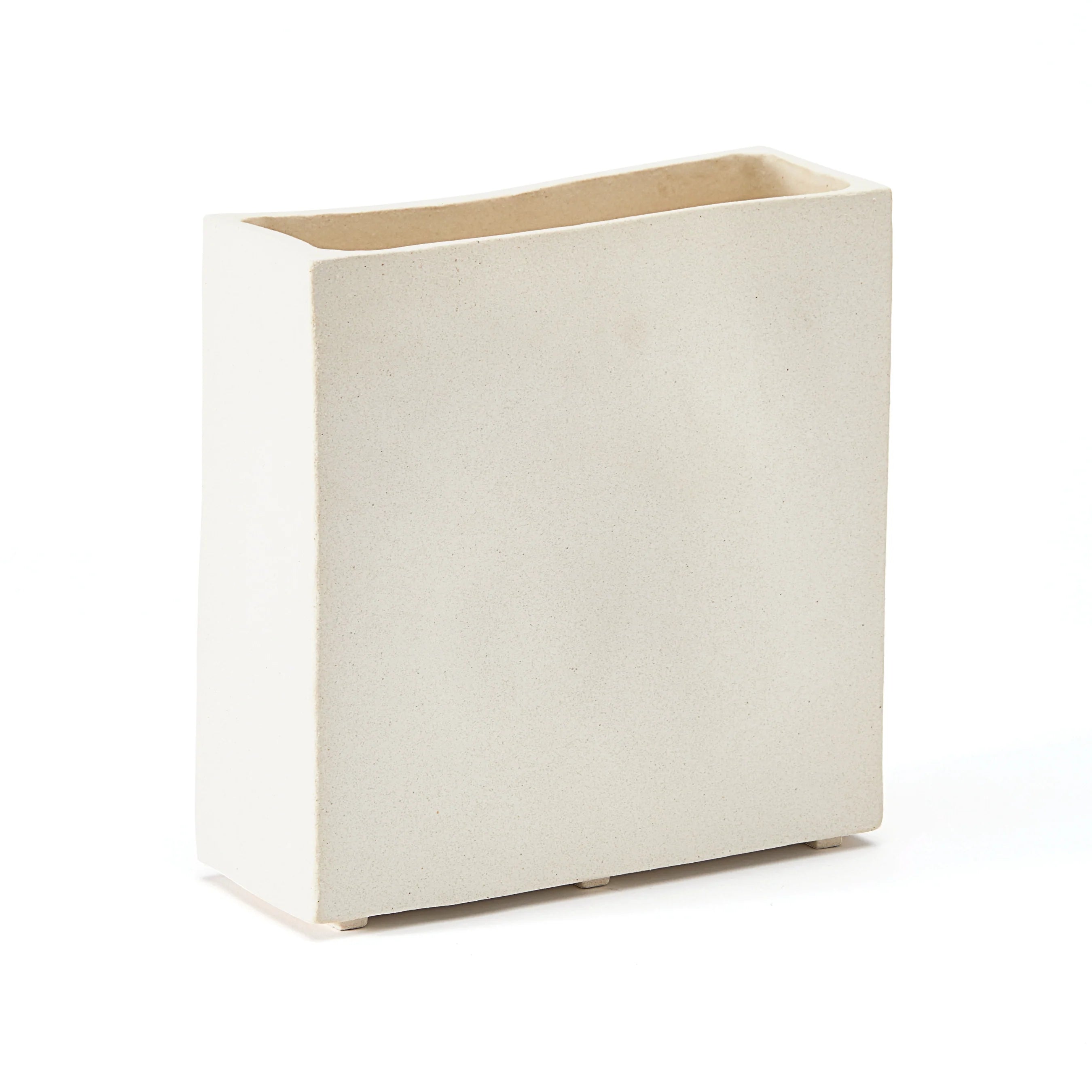 Rue Vase Wide - Raw Blanc