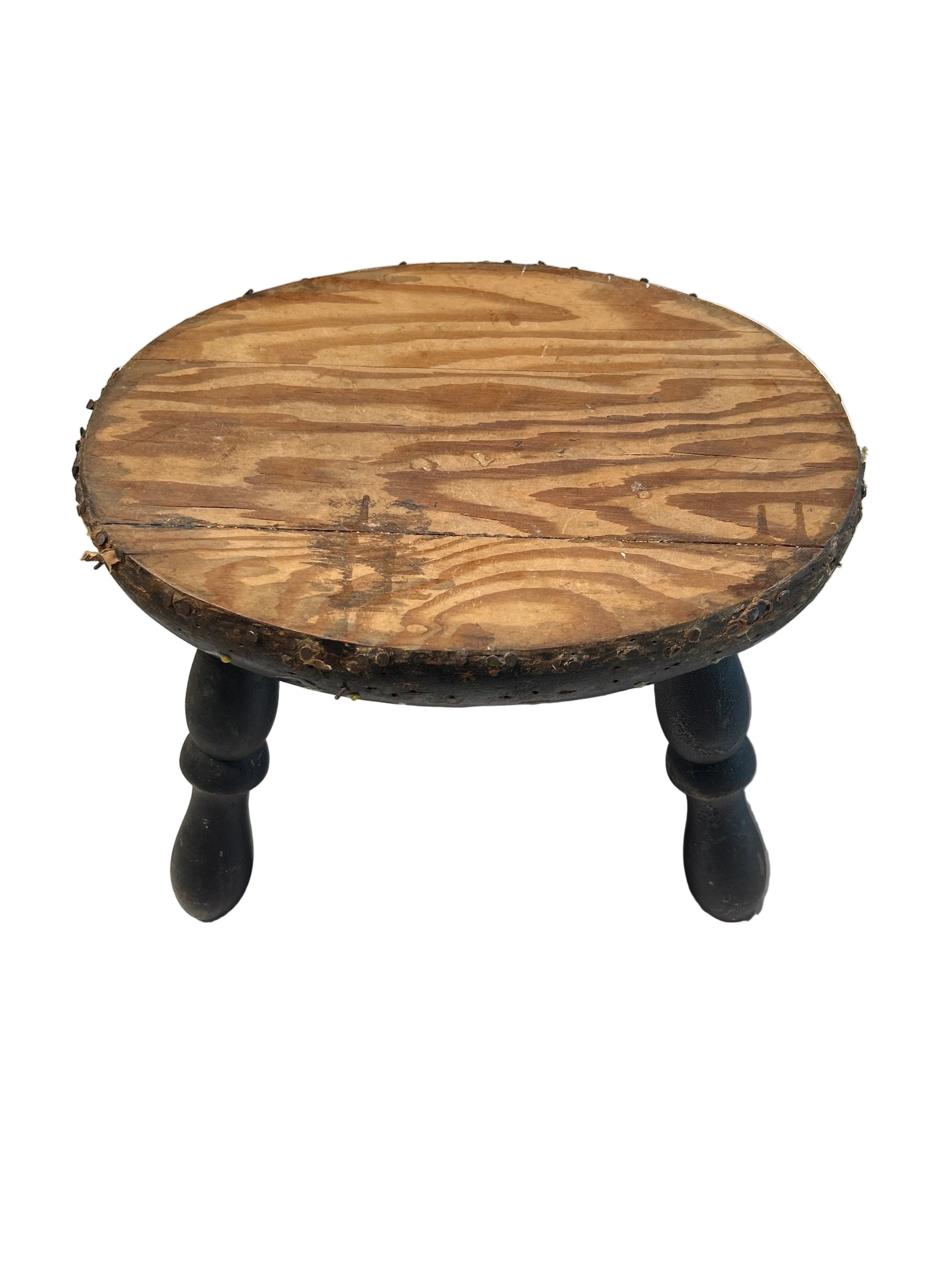 Vintage wooden milking stool